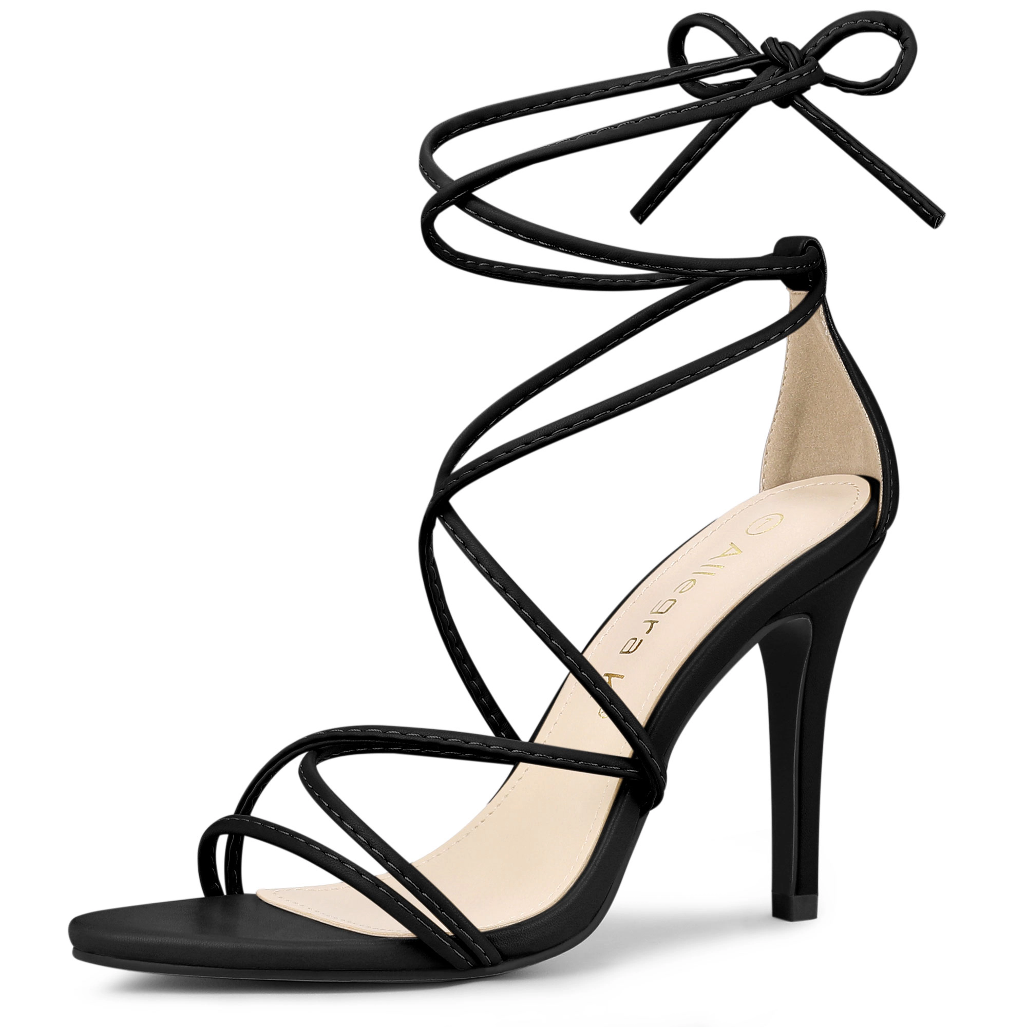 BLISSFUL STEP Women's Stiletto Heel Strappy Sandals
