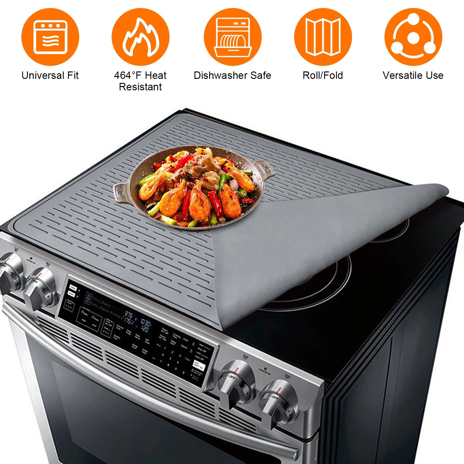 GBruno Heat Resistant Silicone Stove Top Cover 20 In