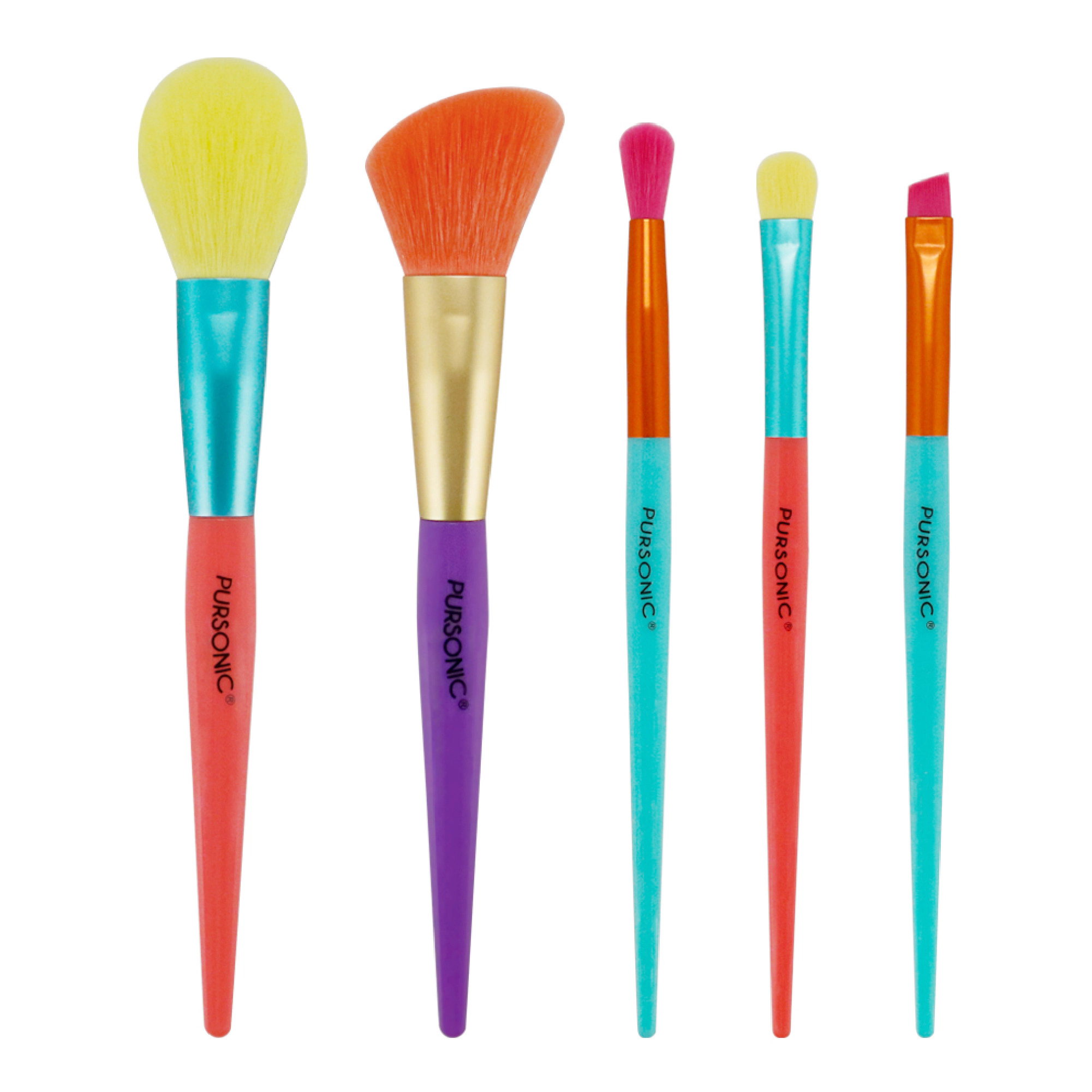 Pursonic Women's Synthetic Makeup Brush Set 5 Piece Studio Collection