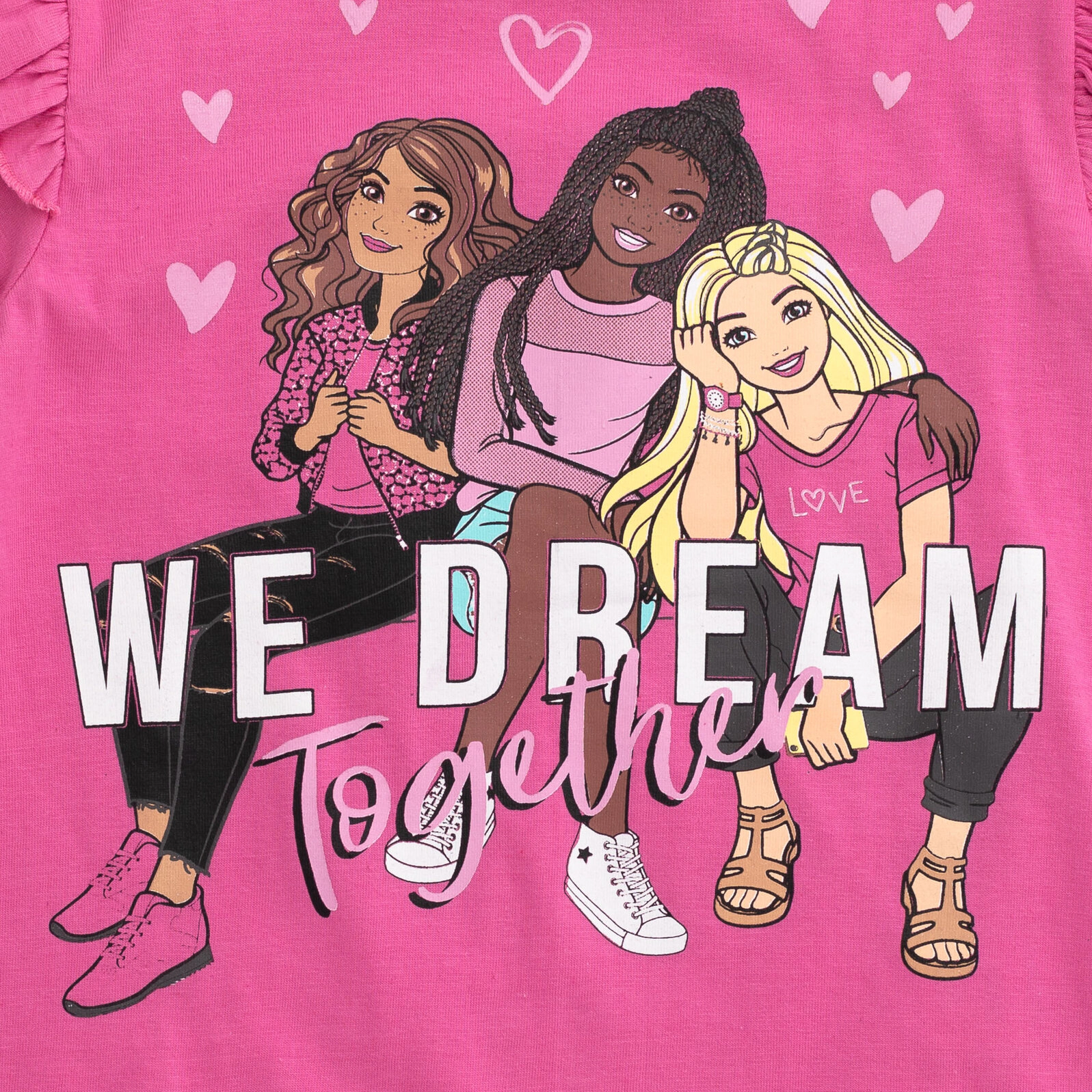 Barbie Girls' 3-Pack Short Sleeve T-Shirts