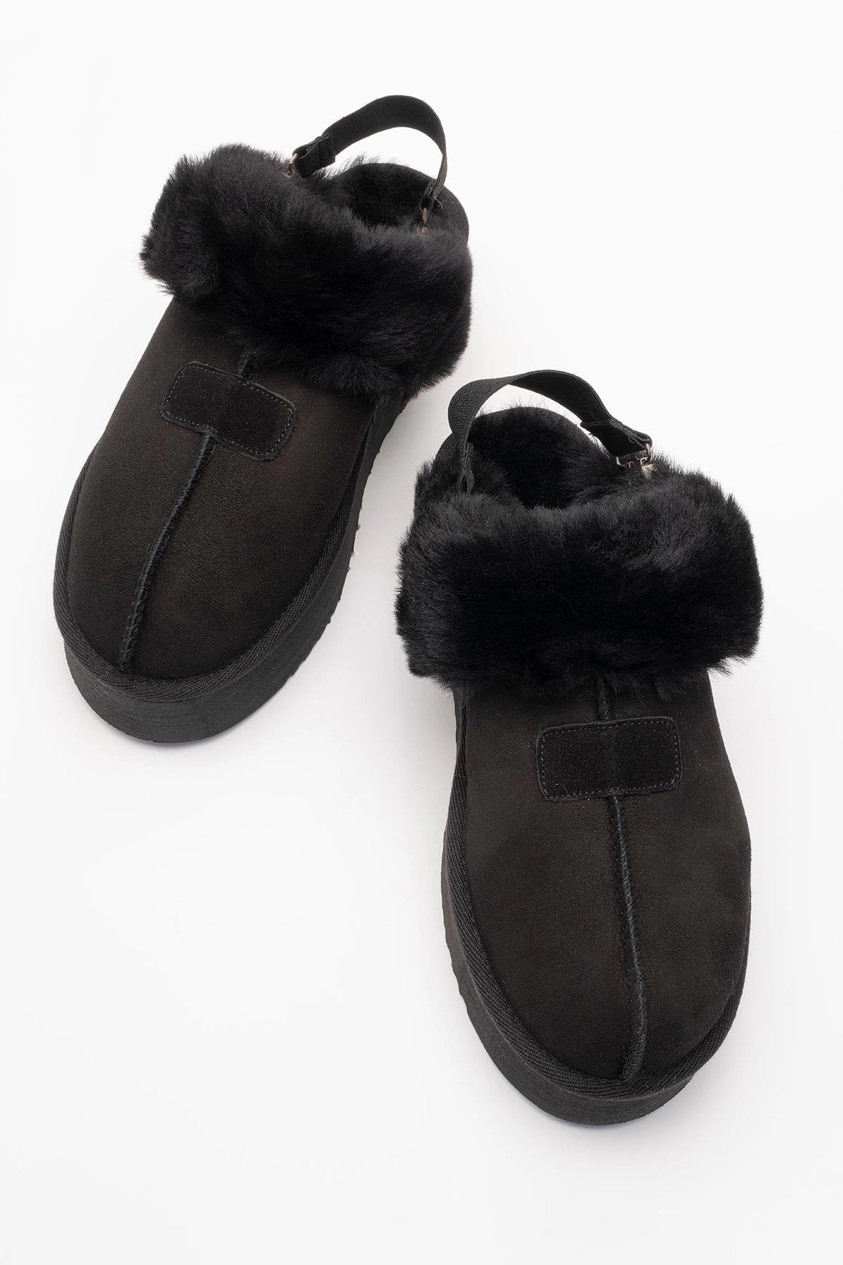 Forever & Always Womens Olessa Leather Fur Slipper