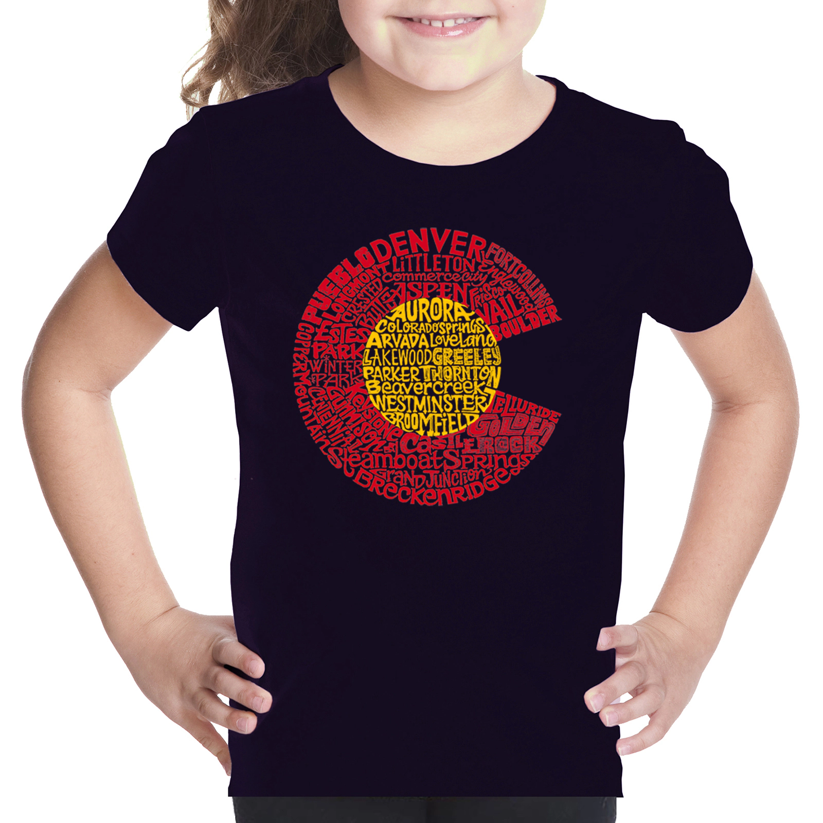 LA Pop Art Girls Word T-Shirt - Colorado