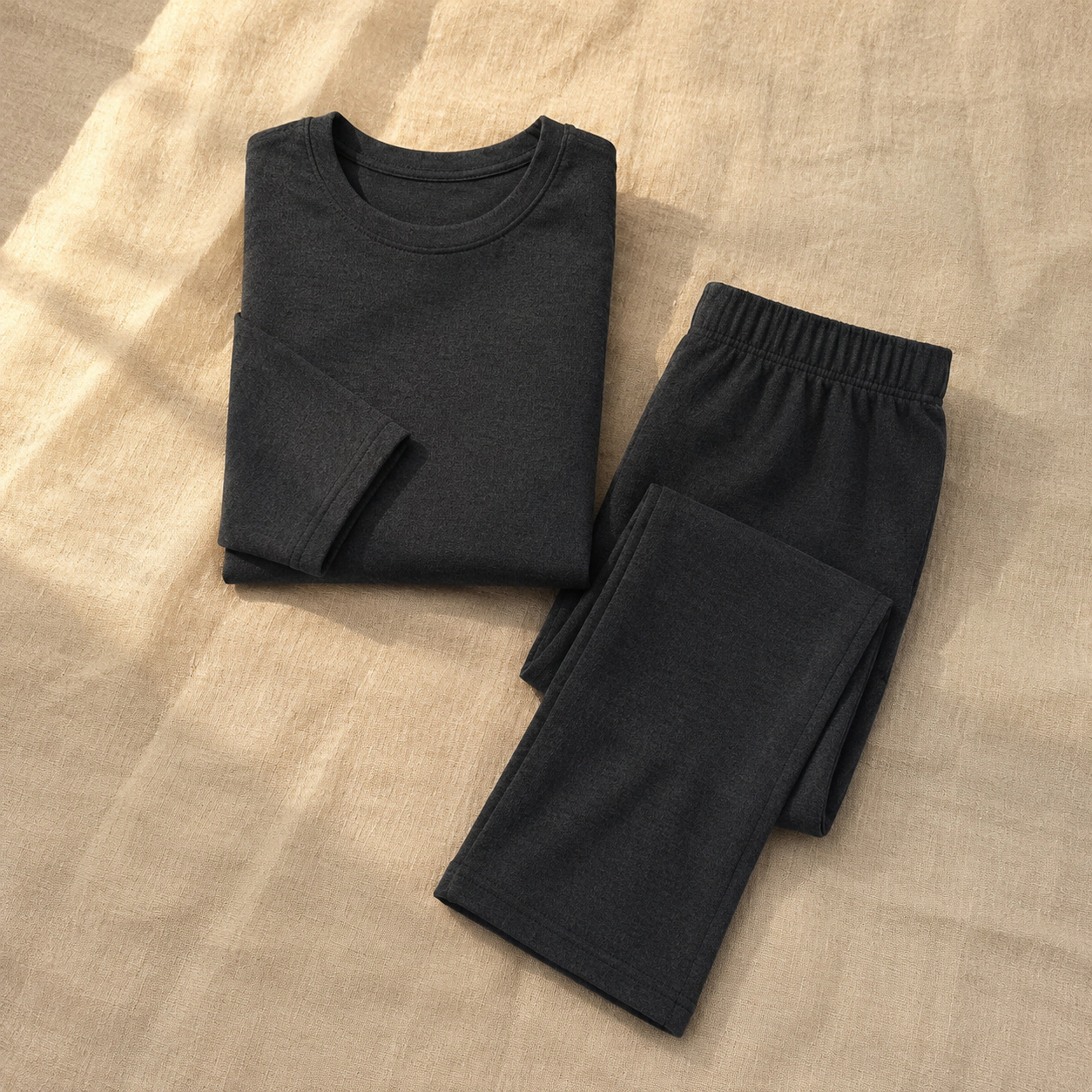 WZK Womens 2-Piece Long Sleeve Soft Loose Fit Sleepwear Lounge Set