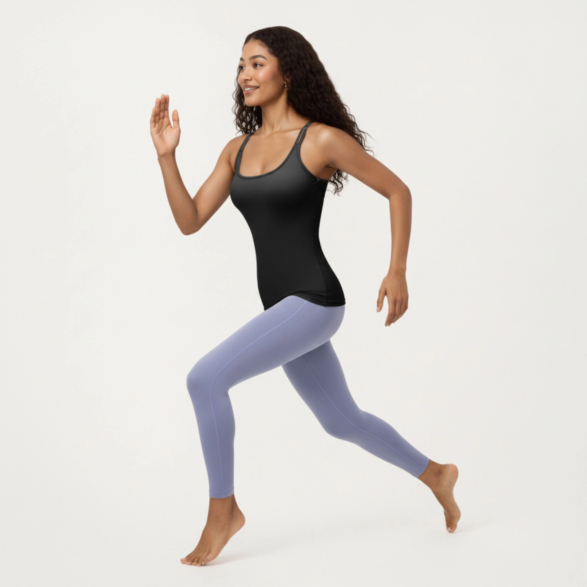 Anna-Kaci Women's Fitted Athletic Tank Top with Double Strap Back and Smooth Stretch Knit Fabric