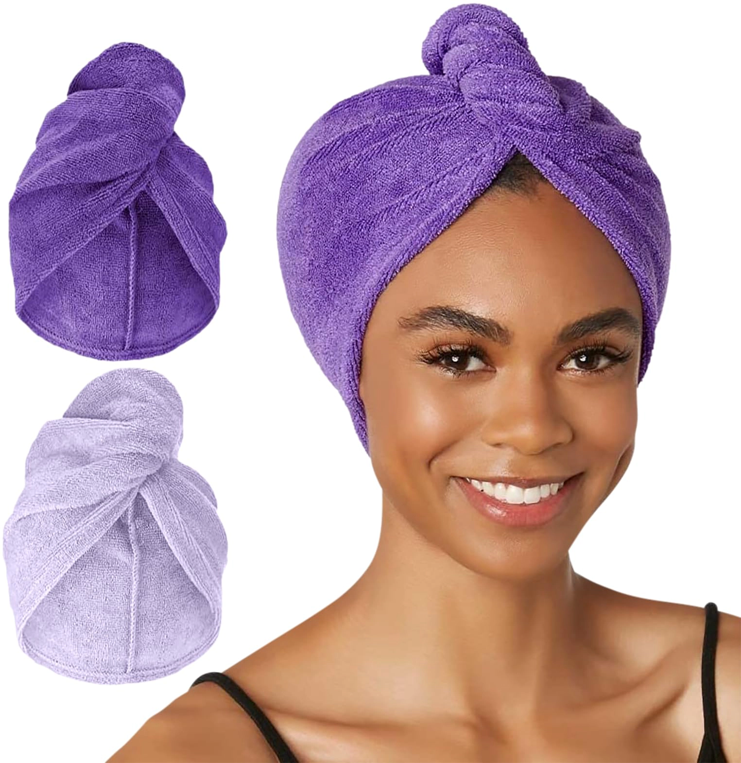 PIGFDK Microfiber Hair Towel Wrap Turban for Women