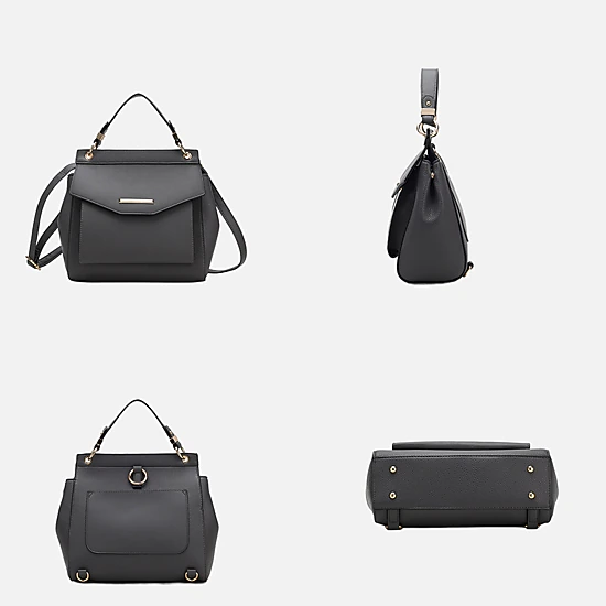 Mia K Collection 3-in-1 Convertible Bag - Vegan Leather Satchel Crossbody Backpack