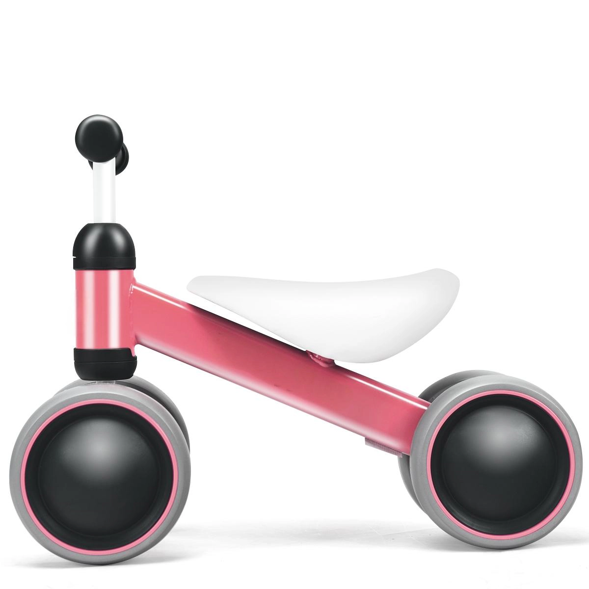 SUGIFT No-Pedal 4-Wheel Baby Balance Bike 44-lb Capacity Ages 2+ Pink