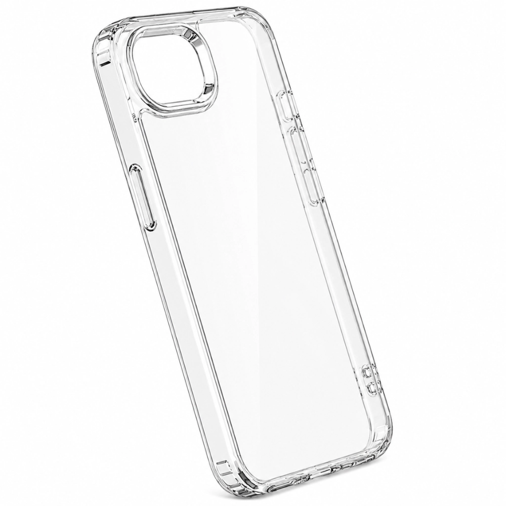 Qixxronics Transparent Case for iPhone 16e Shockproof Clear Phone Case