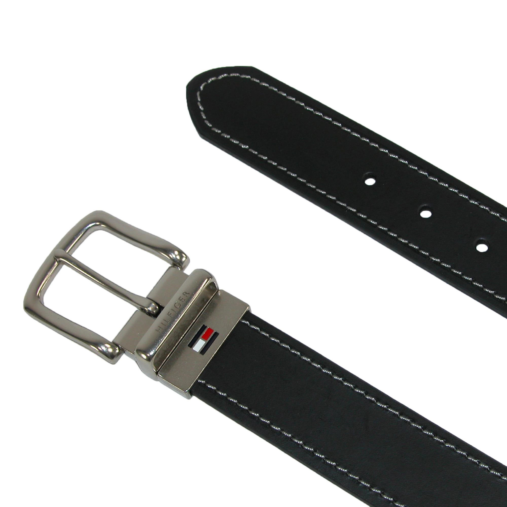 Tommy Hilfiger Men's Reversible Belt with Contrast Stitch