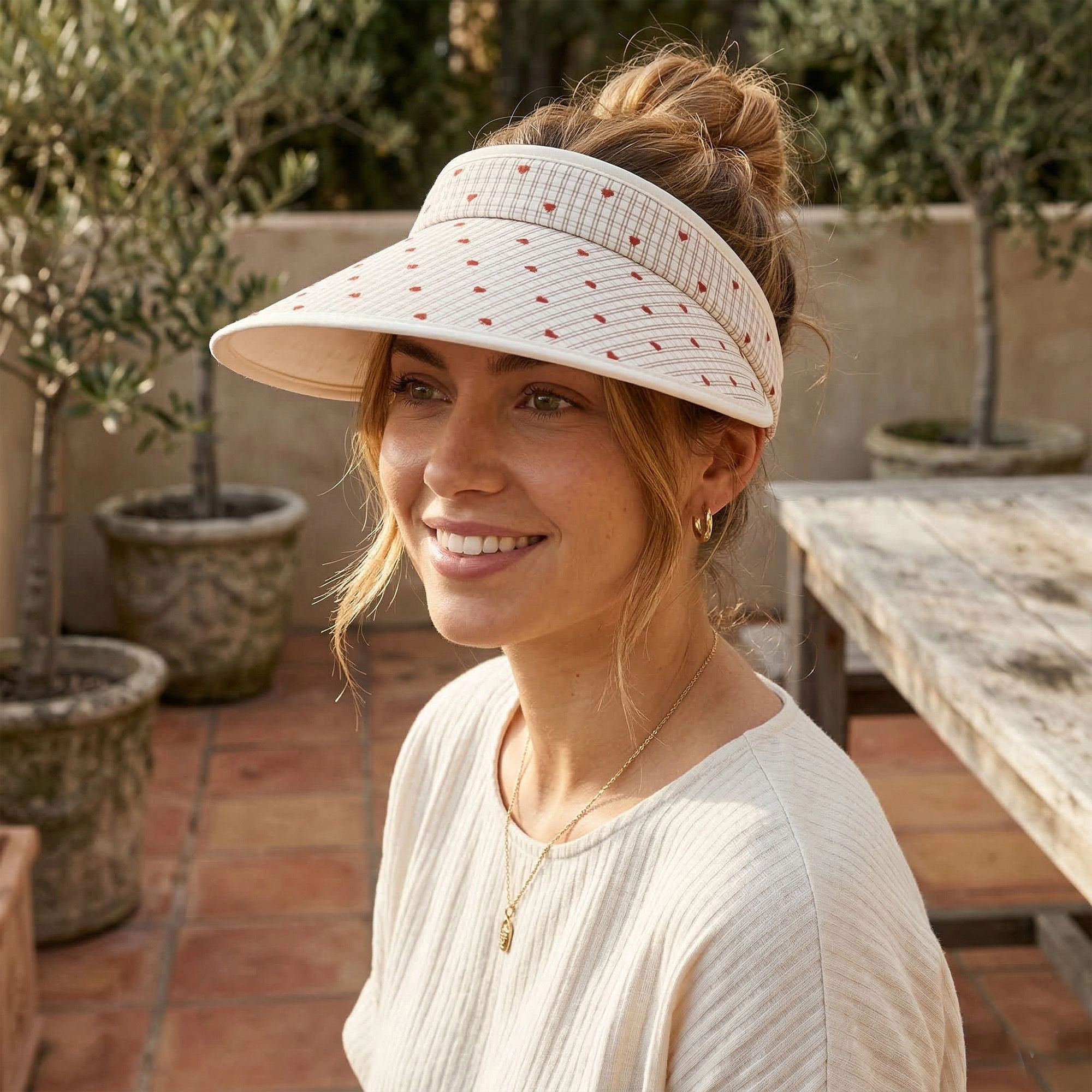 Anna-Kaci Womens Sun Visor Hat Lightweight Breathable Wide Brim Open Top Summer Travel Beach