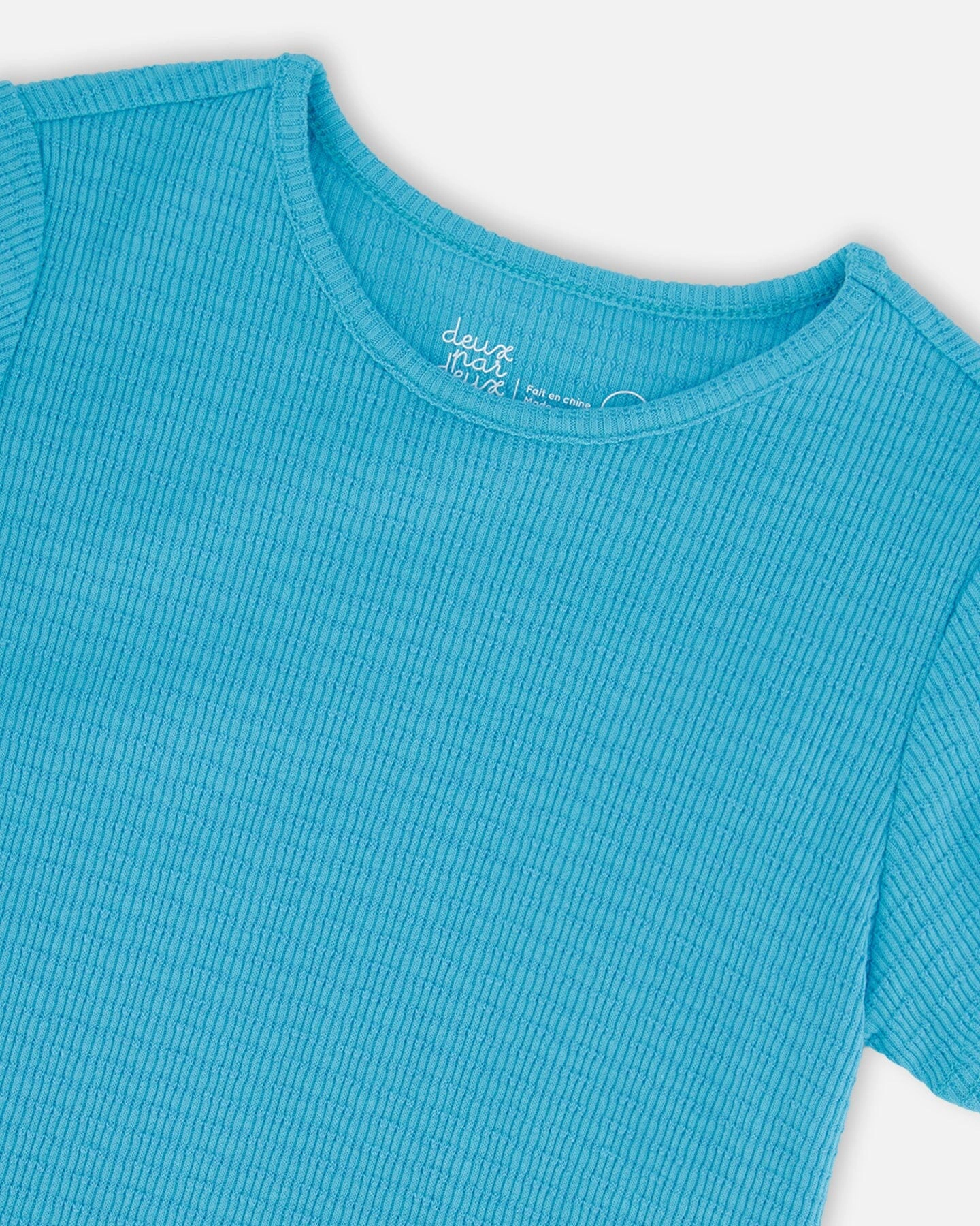 Deux par Girls Crinkle Jersey Short Sleeve T-Shirt