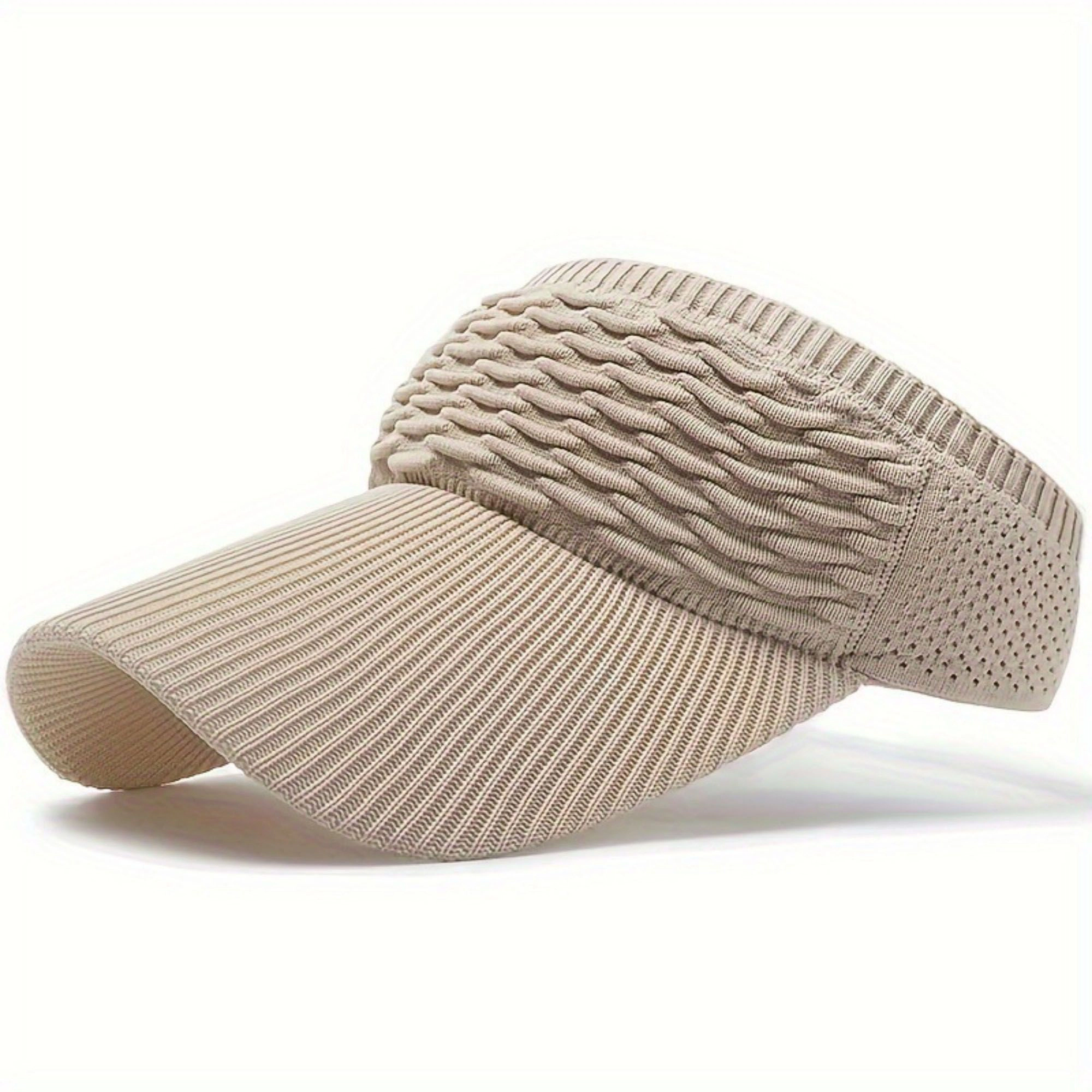 Anna-Kaci Women's Knit Visor Hat Breathable Stretch Sun Cap Lightweight Athletic