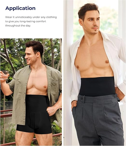 Nebility Mens High Waisted Shaping Shorts