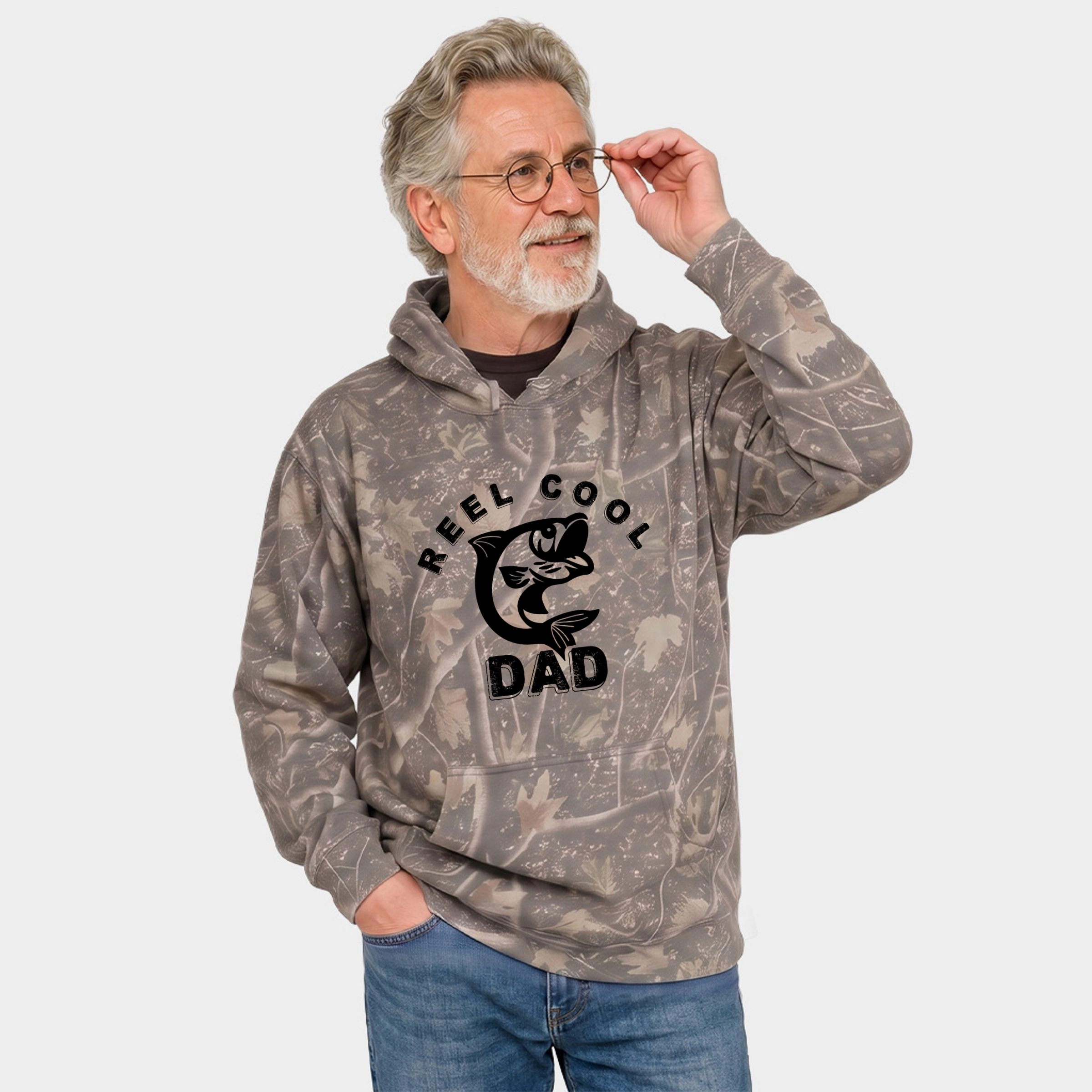 Simply Sage Market - Men's Camo Hoodie Reel Cool Dad