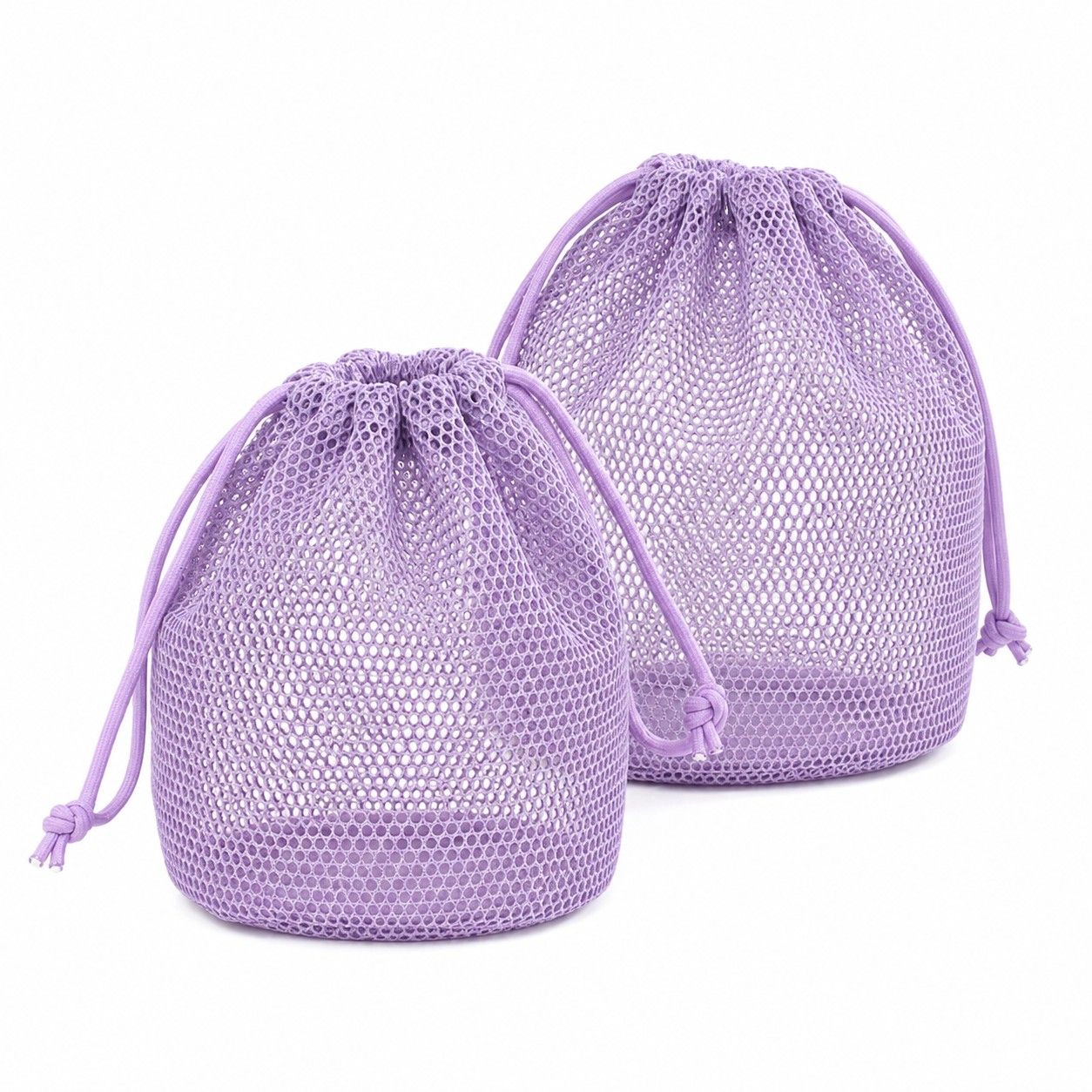 Alilang Women's 2-Pack Mesh Drawstring Shower Bags, Large and Small Travel Organizer Set, Mint Green