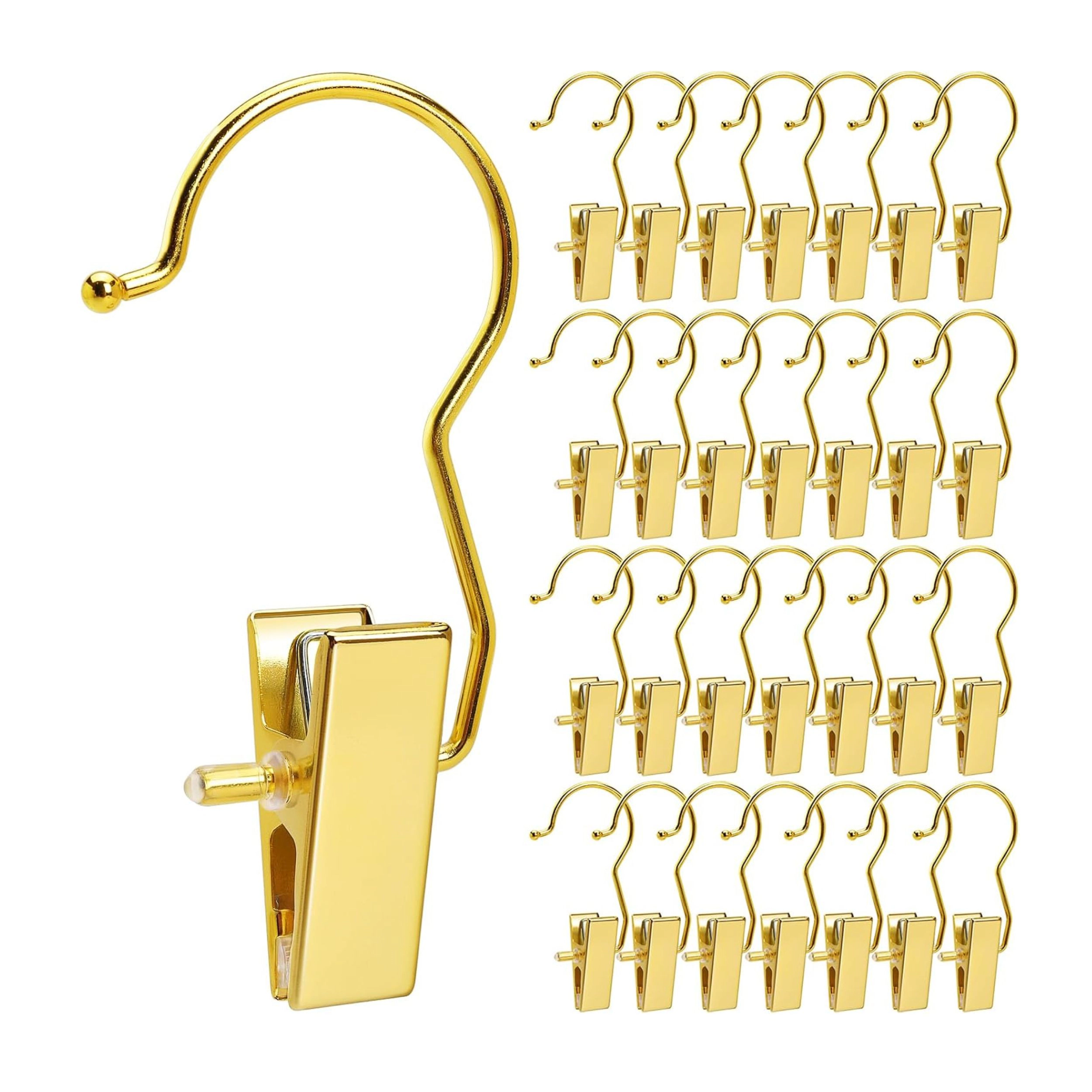 Stock Preferred Pack of 24 Gold Boot Clips with Hooks Closet Organization Hangers
