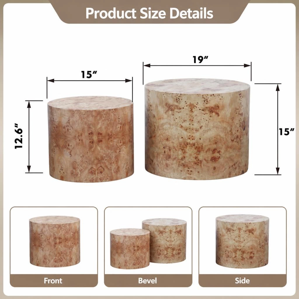 GOODSILO Compact Square Solid Wood End Table Small Accent Table