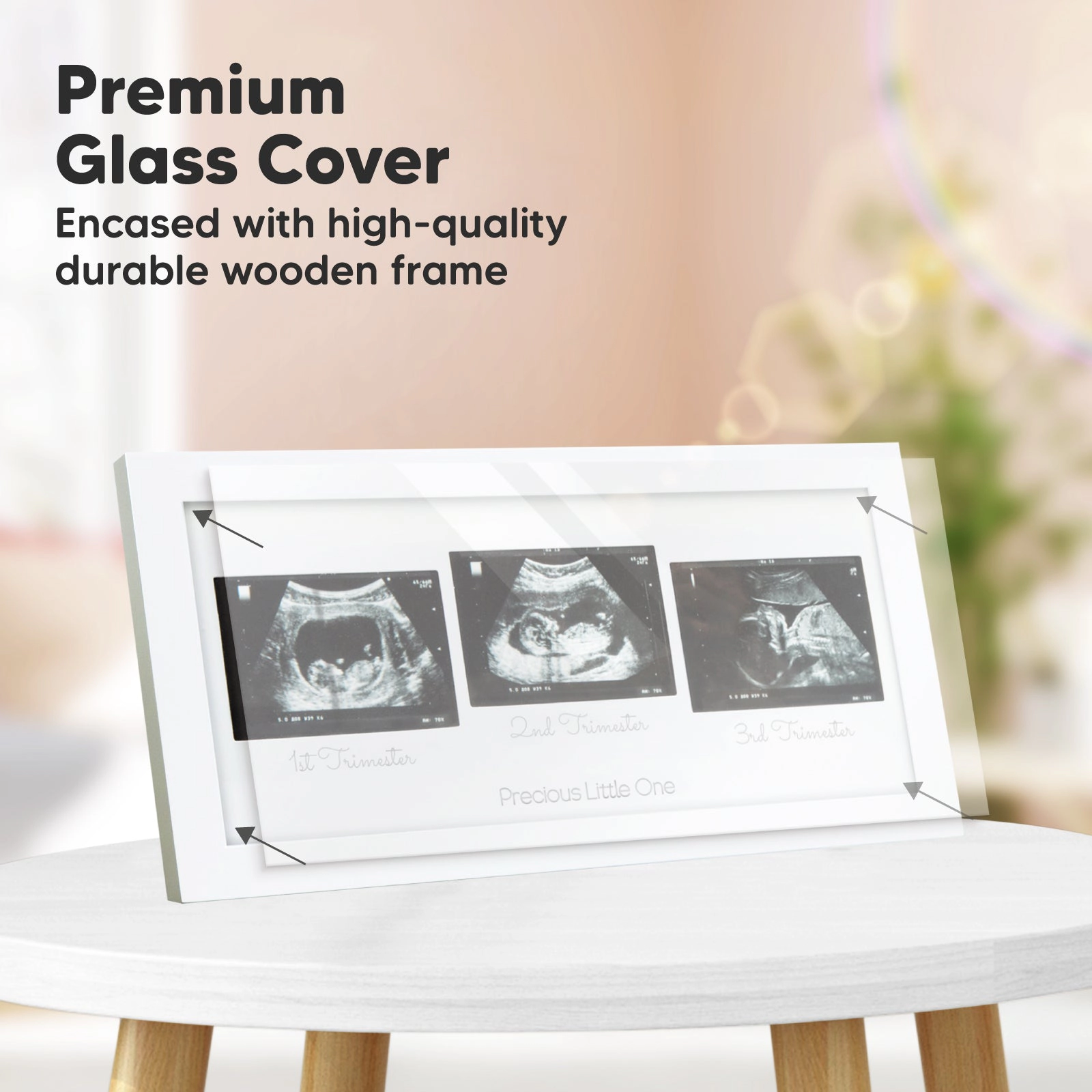 KeaBabies Trio Baby Sonogram Frame