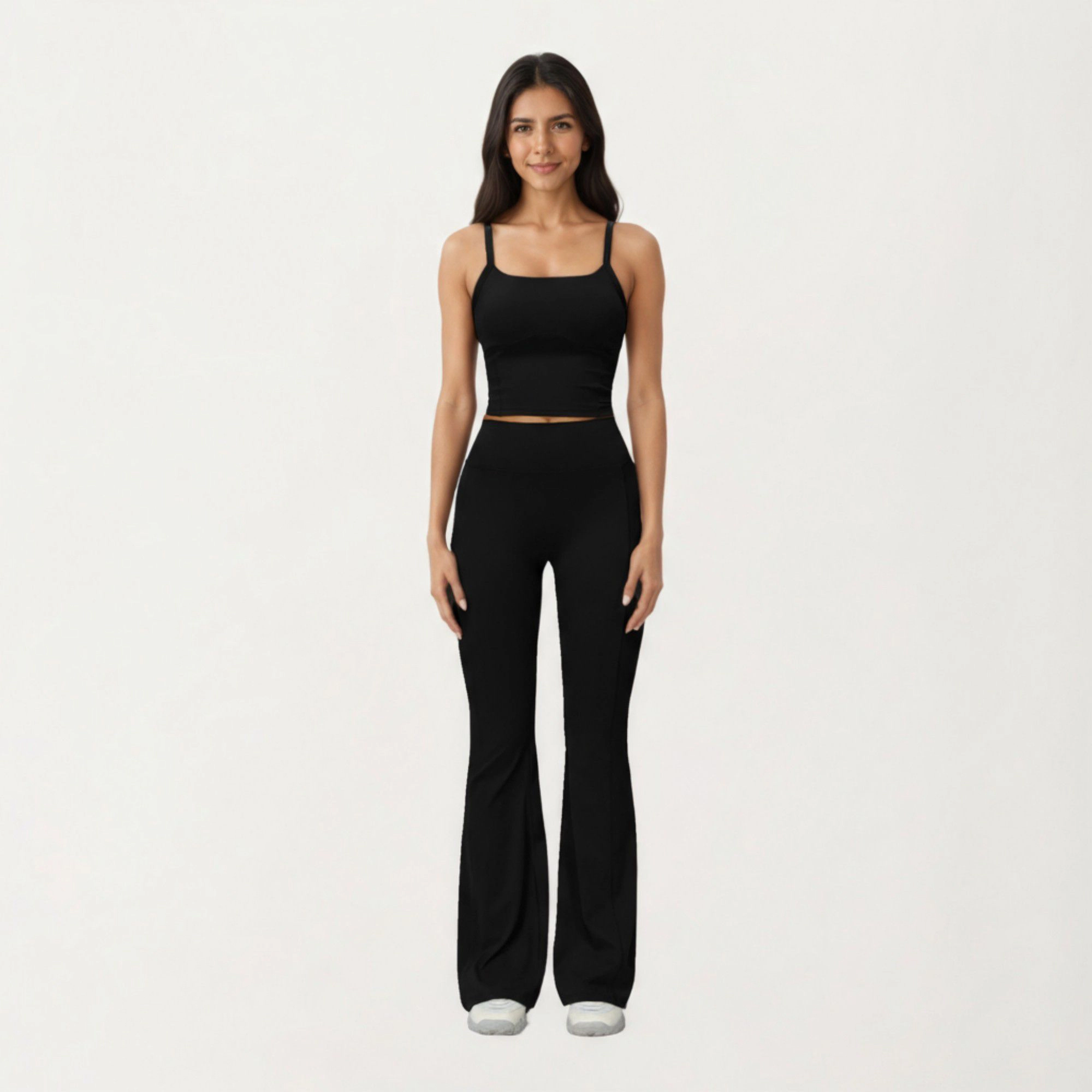 Anna-Kaci Active Women's High Waist Flare Leg Athletic Pants with Smooth Stretch Fabric and Contoured Supportive Fit