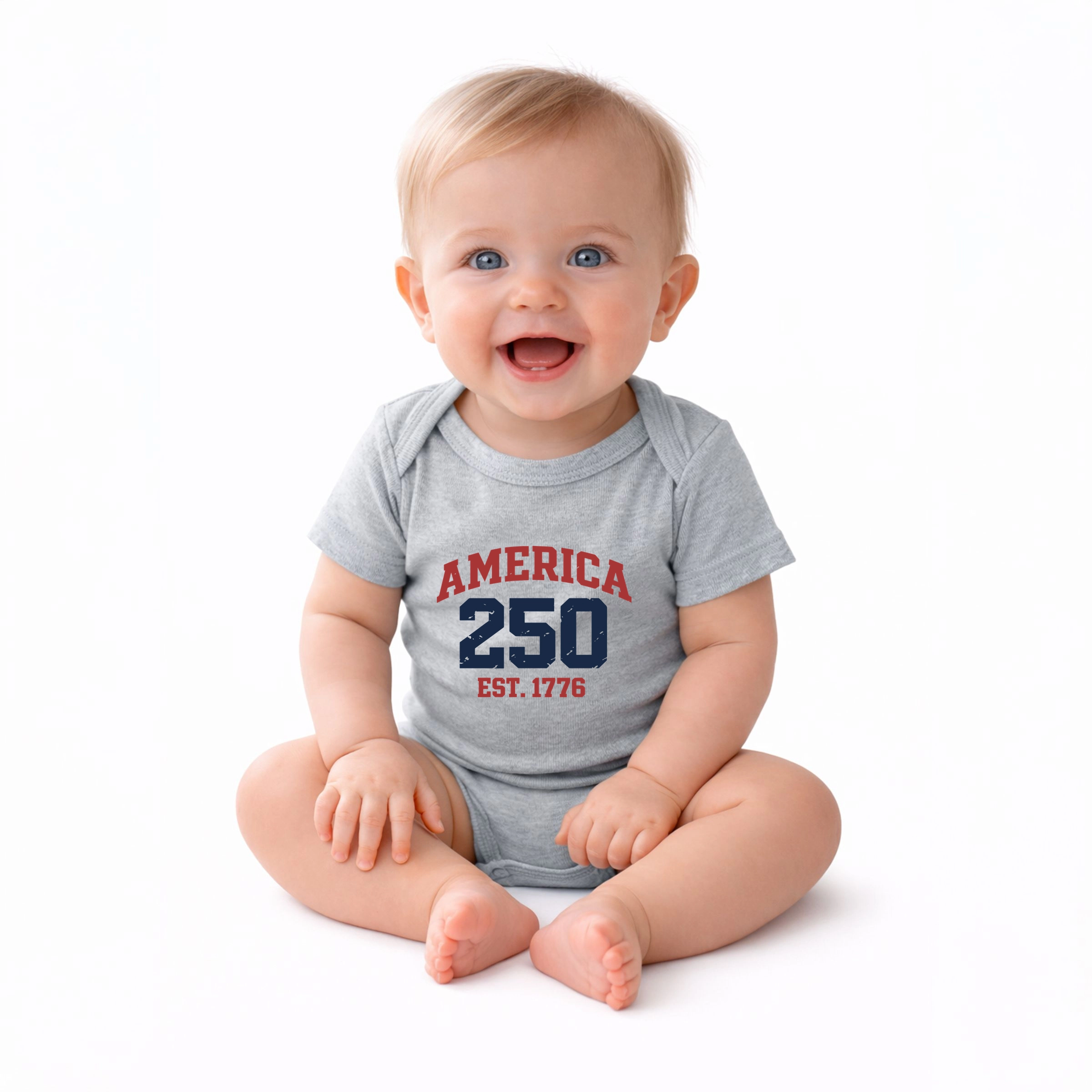 The Juniper Shop Baby - America 250 Arched Bold Short Sleeve Graphic Bodysuit