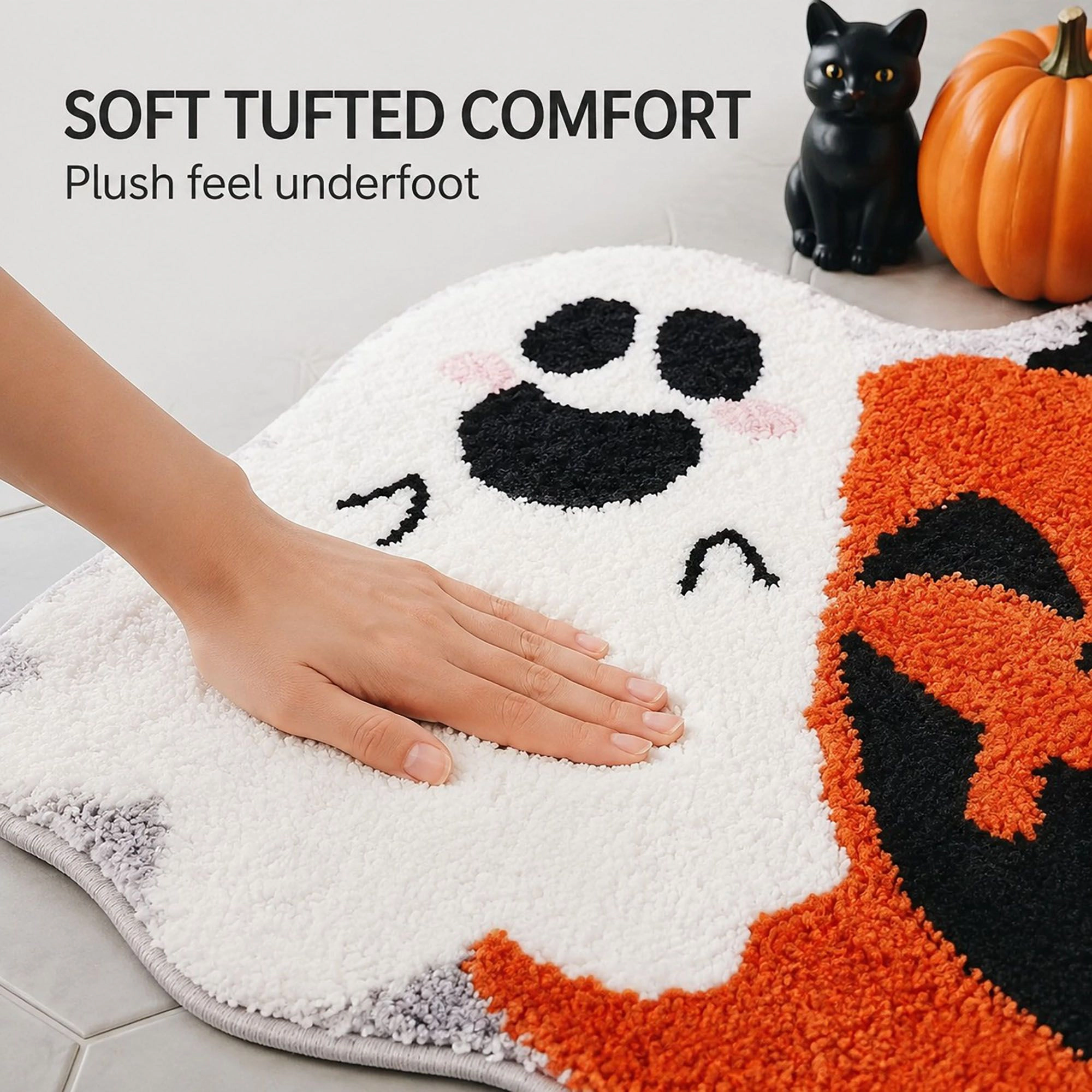 Alilang Halloween Character Shaped Nonslip Bath Accent Rug 15.7 x 23.6