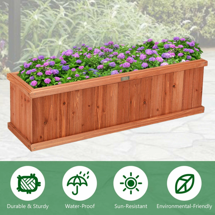 Hivvago Wooden Garden Planter Box for Yard and Window