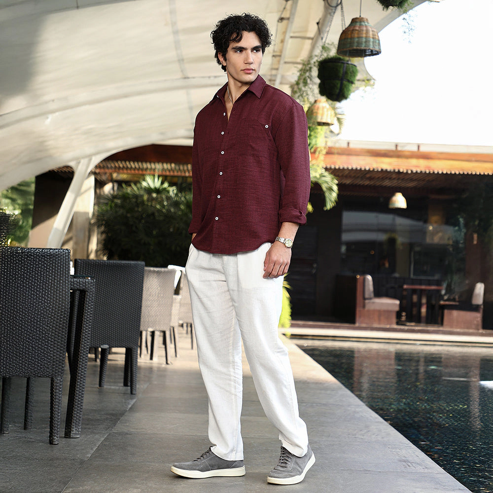 Modular Solid Oversized Shirt