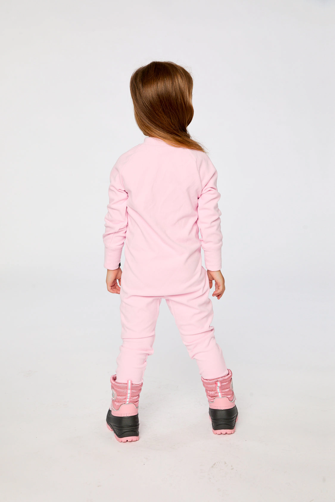 Deux par Deux Girls One Piece Asymmetric Zip Thermal Underwear