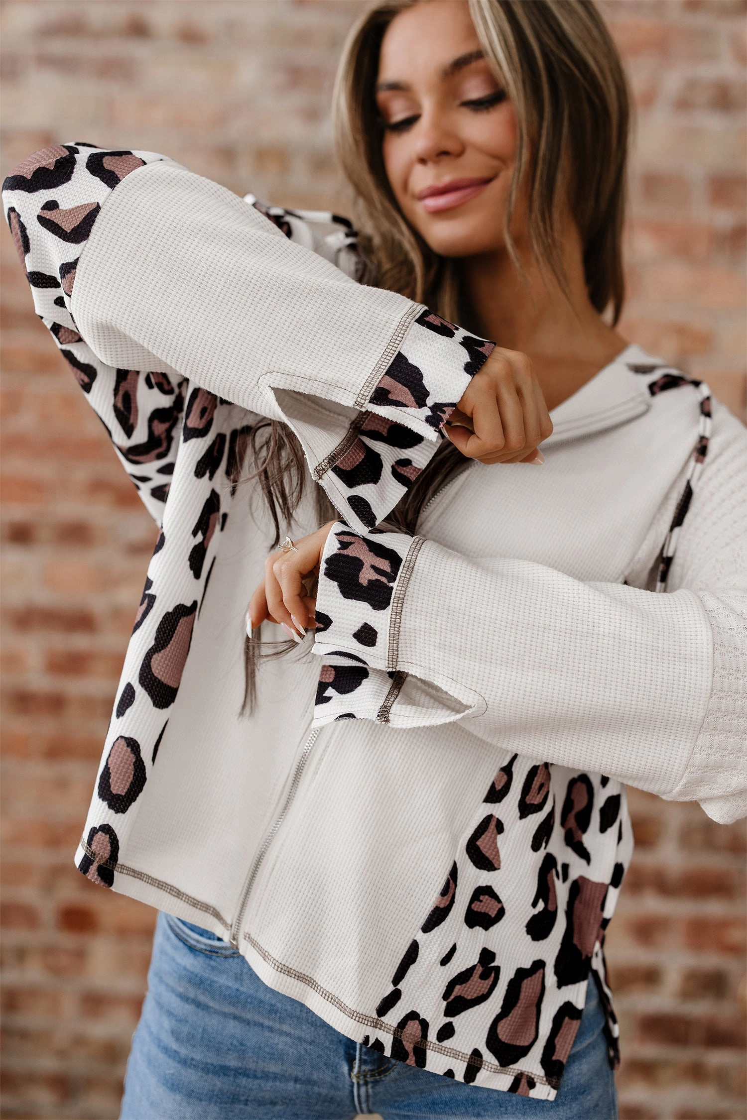 Threaded Pear Women's Keyla Up Drop Shoulder Hoodie