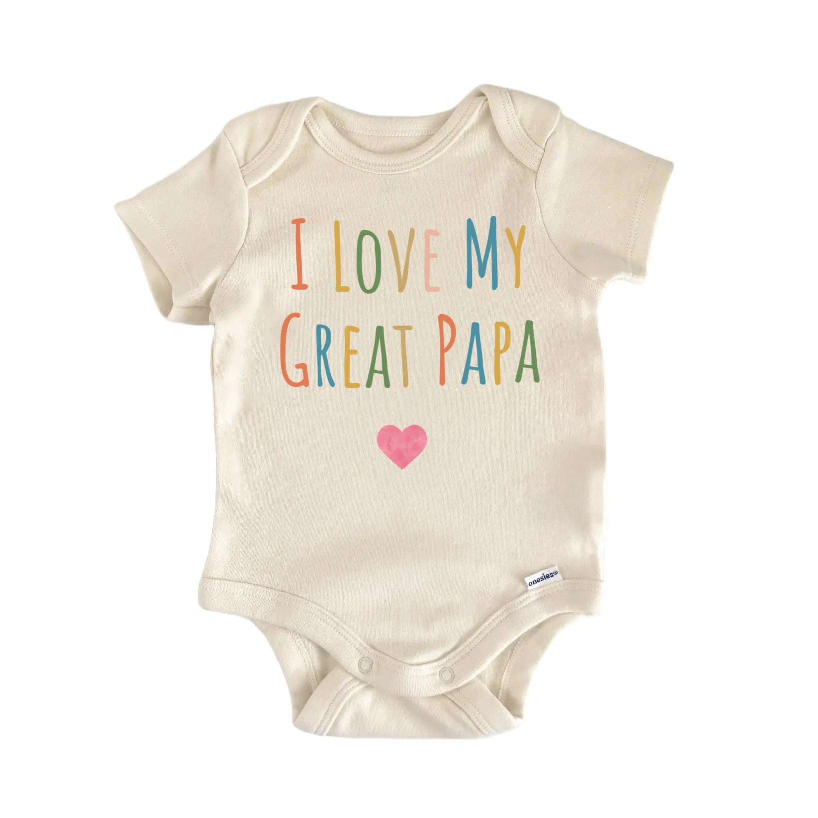 NOFO VIBES Unisex I Love My Great Papa Newborn Baby Bodysuit