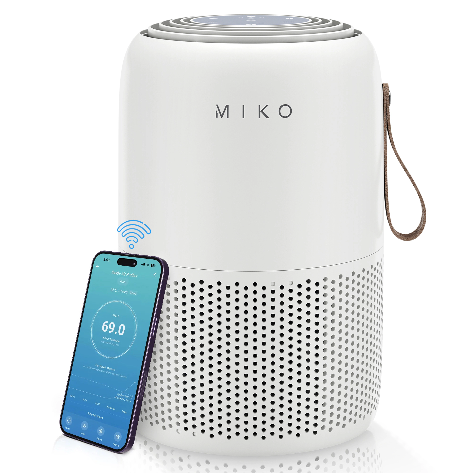 Miko Ibuki + Hepa Smart Air Purifier Up To 770 Sqft - App Controlled