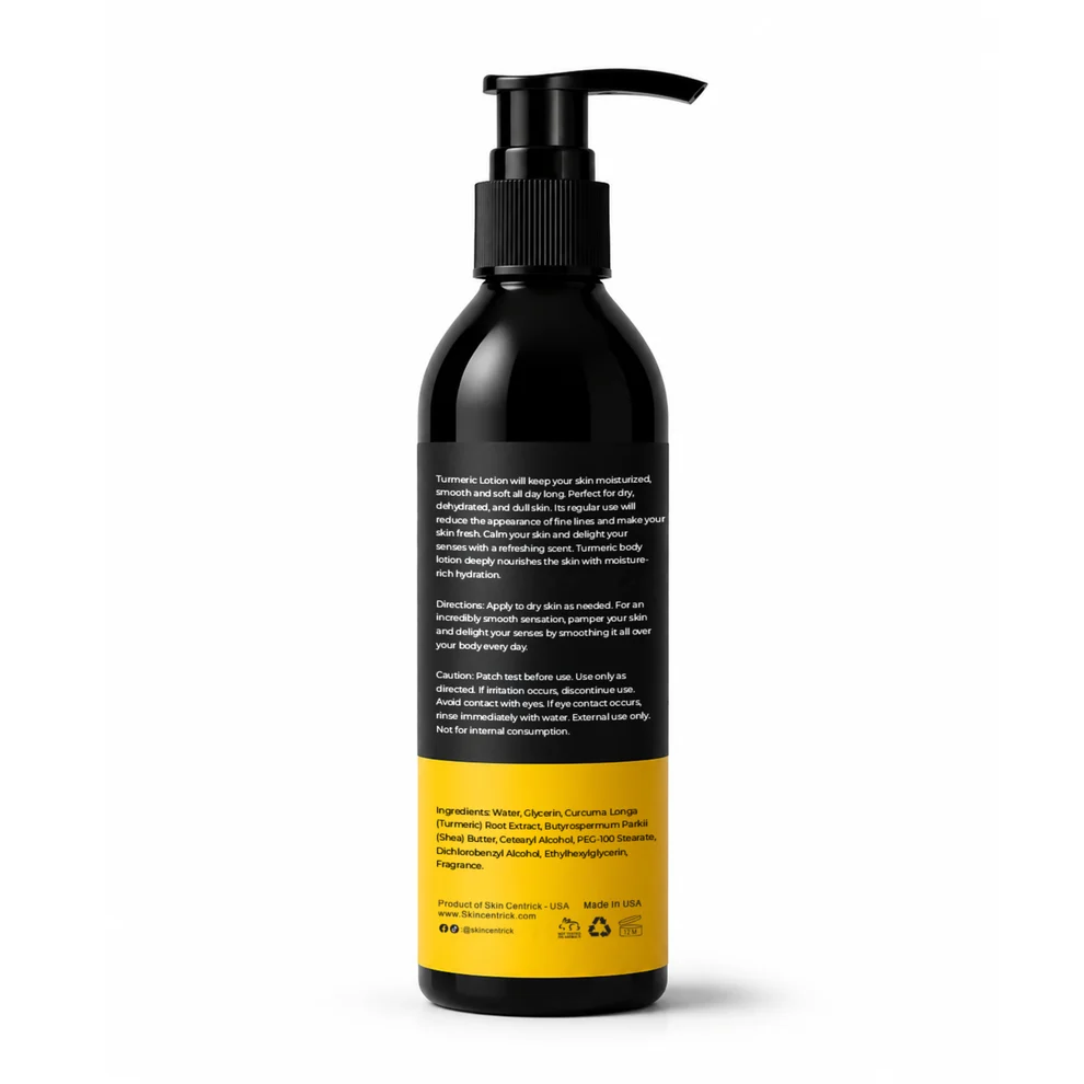 Skin Centrick Moisturizing Turmeric Body Lotion with Shea Butter for Dry Skin, 250 ml