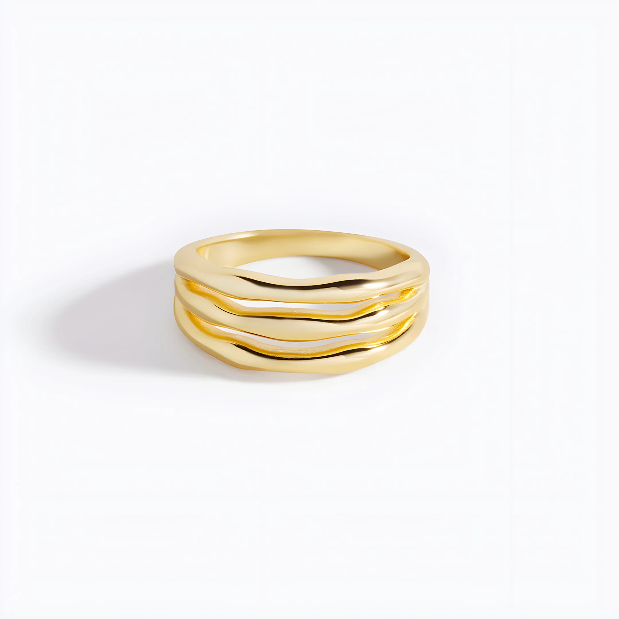 Mint & Lily Women's Sculptural Triple Band Ring
