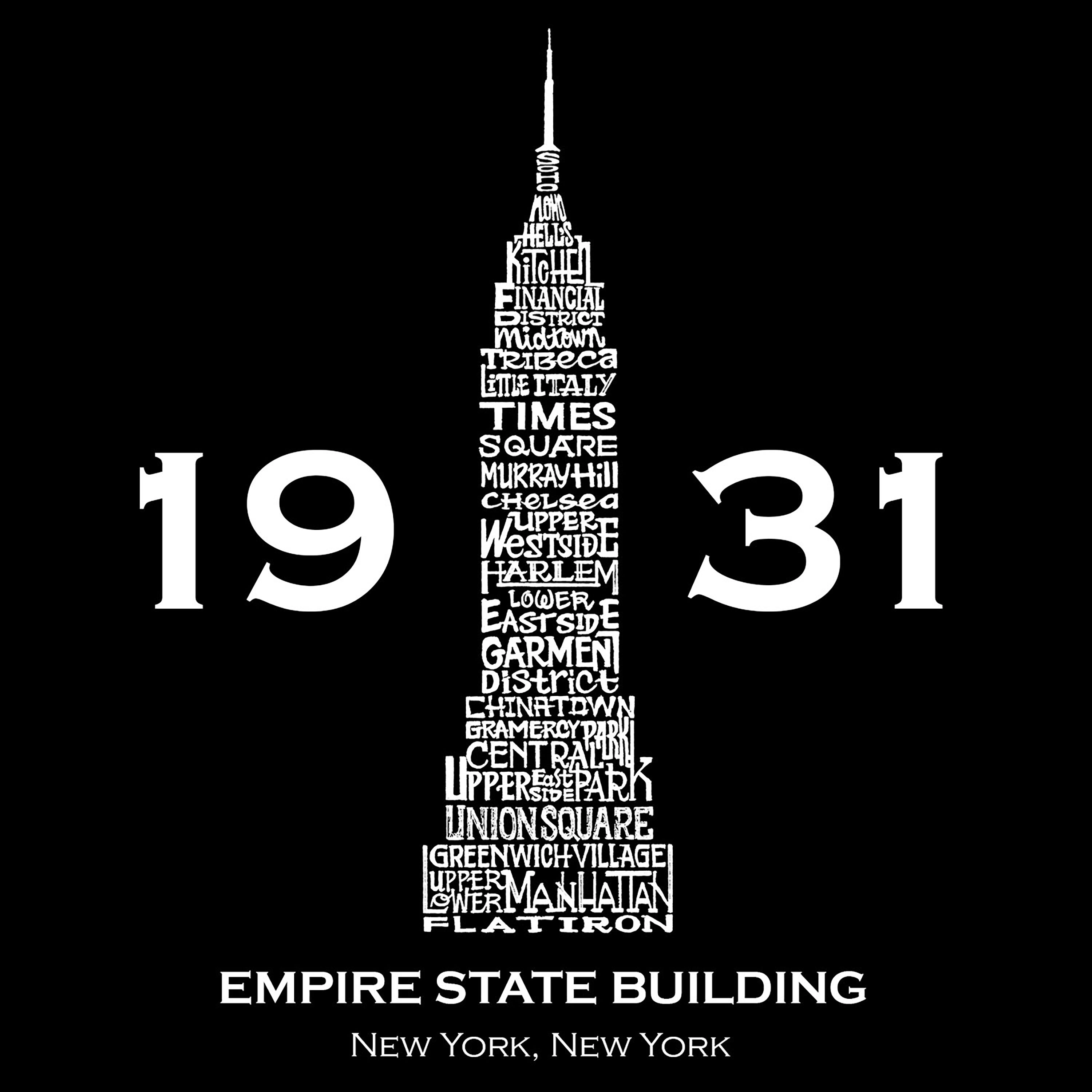LA Pop Art Men's Word T-Shirt - Empire State Building