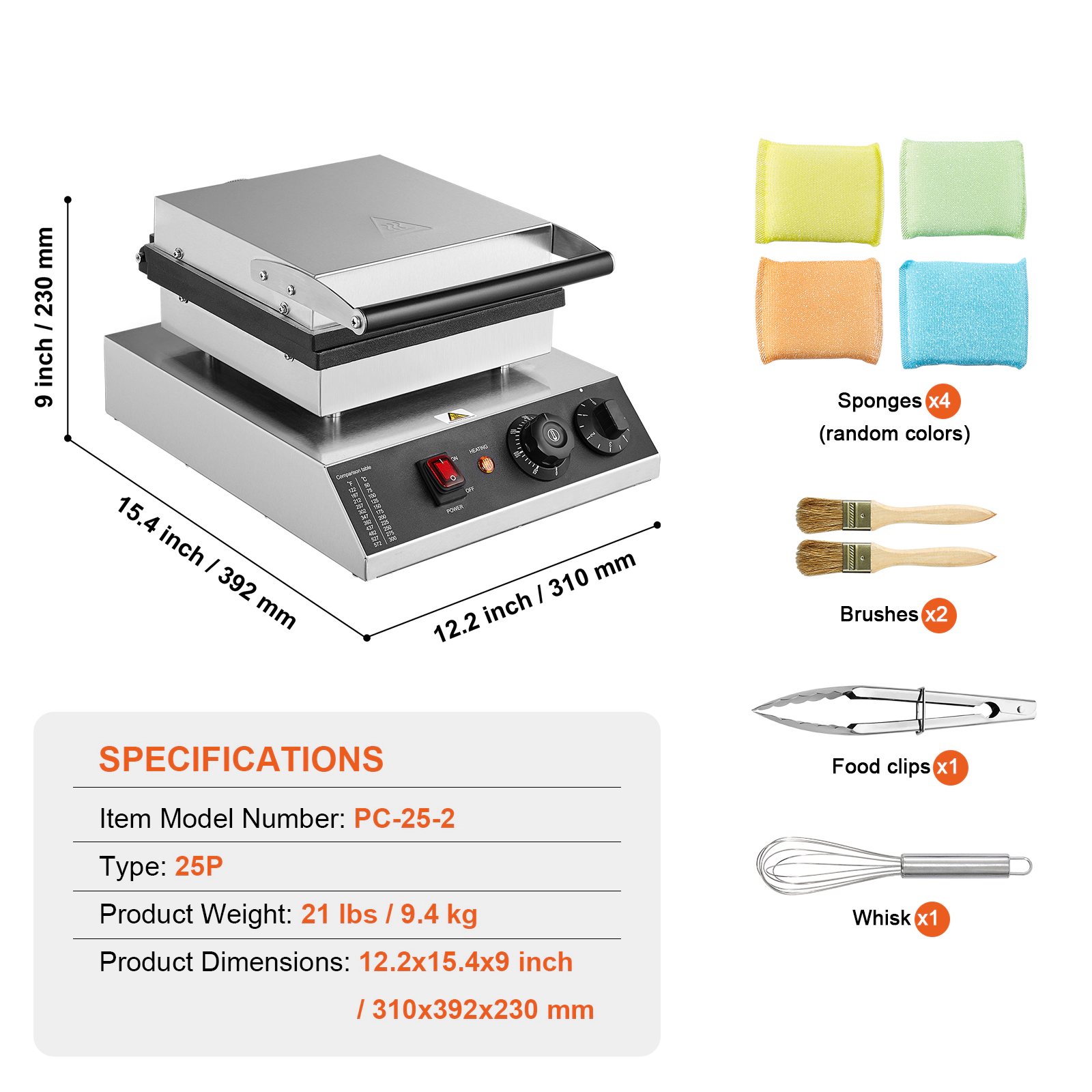 HONGGE Mini Dutch Pancake Maker 43mm Diameter Dorayaki Baker Machine 1700W Commercial Electric Poffertjes Grill