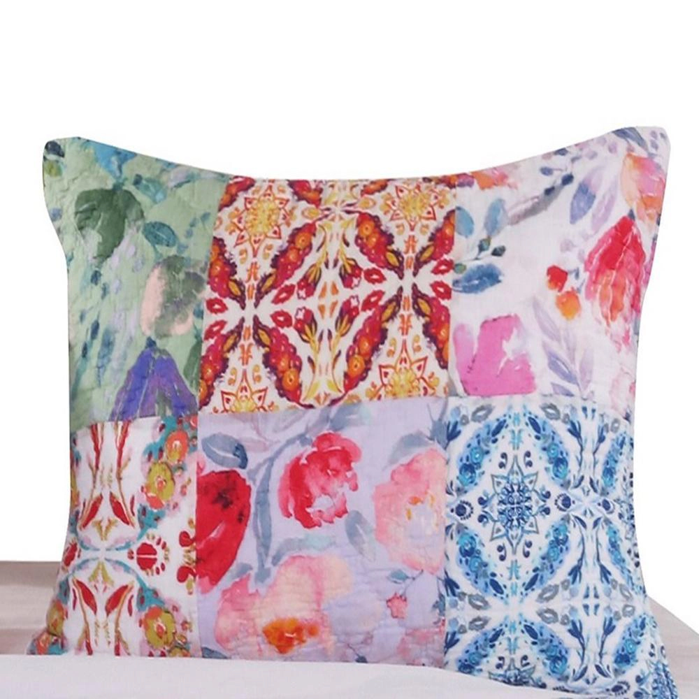 Greenland Home Fashion Joannas Garden Perfect Fit Pure Natural Cotton Pillow Sham - King 20x36", Multi