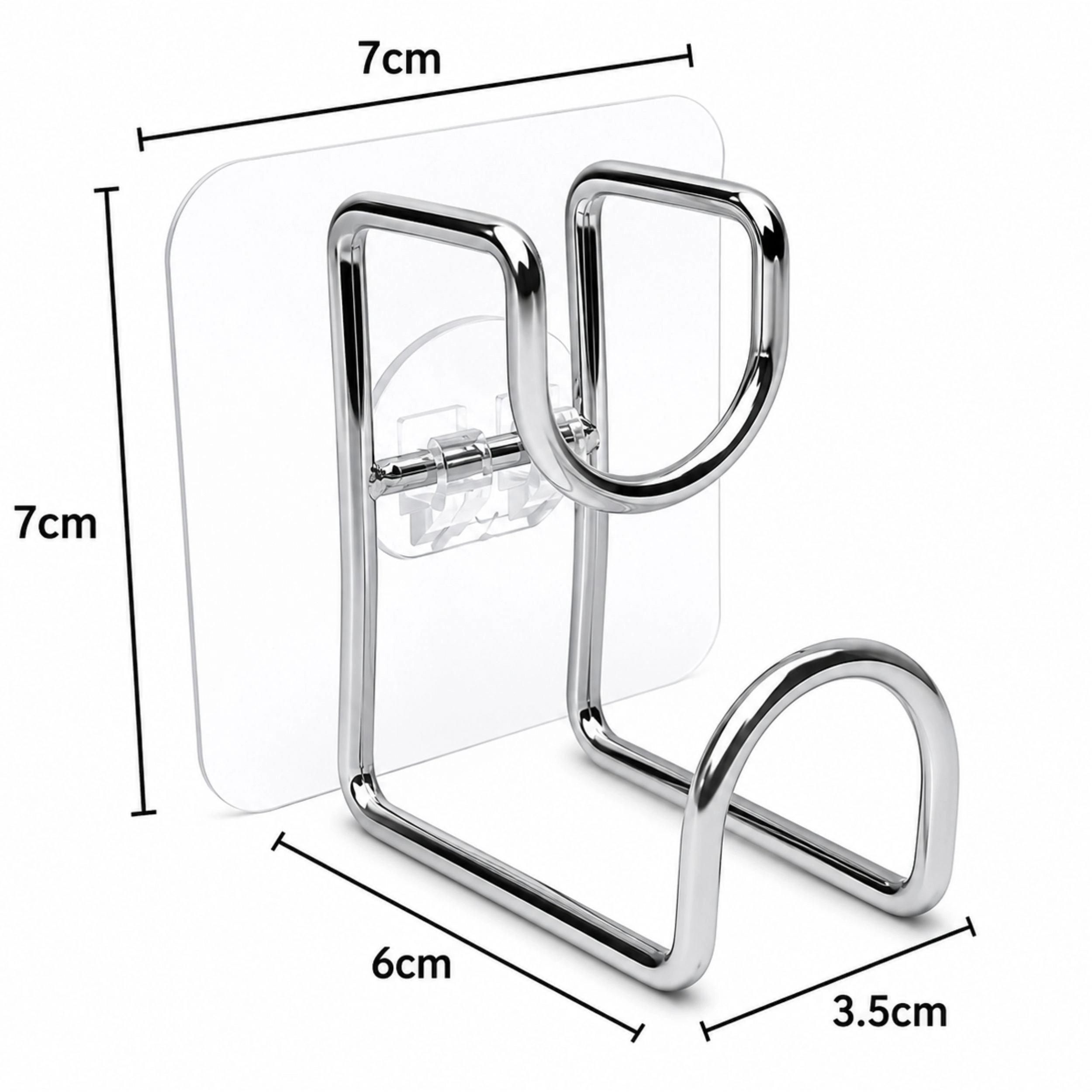 Home Collection Pack of 4 Multifunction Wall Hooks Washbasin Stand Bathroom Towel Holder