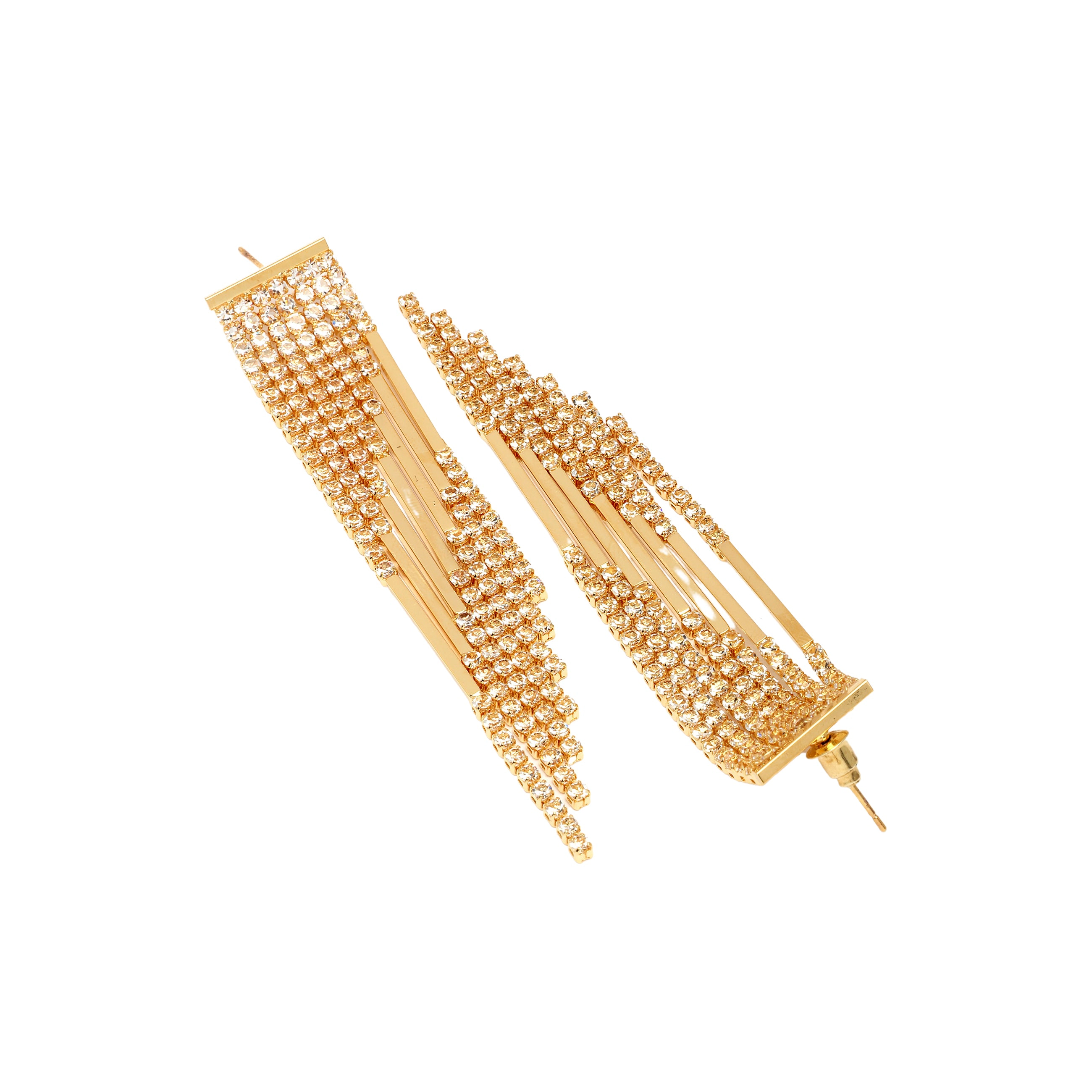 AGP PARIS Womens Diva Fringed Drop Party Earrings
