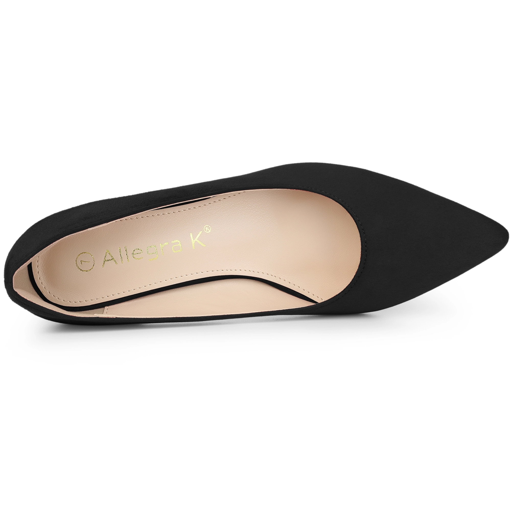 BLISSFUL STEP Women Pointy Toe Slip on Wedges Heels Pumps