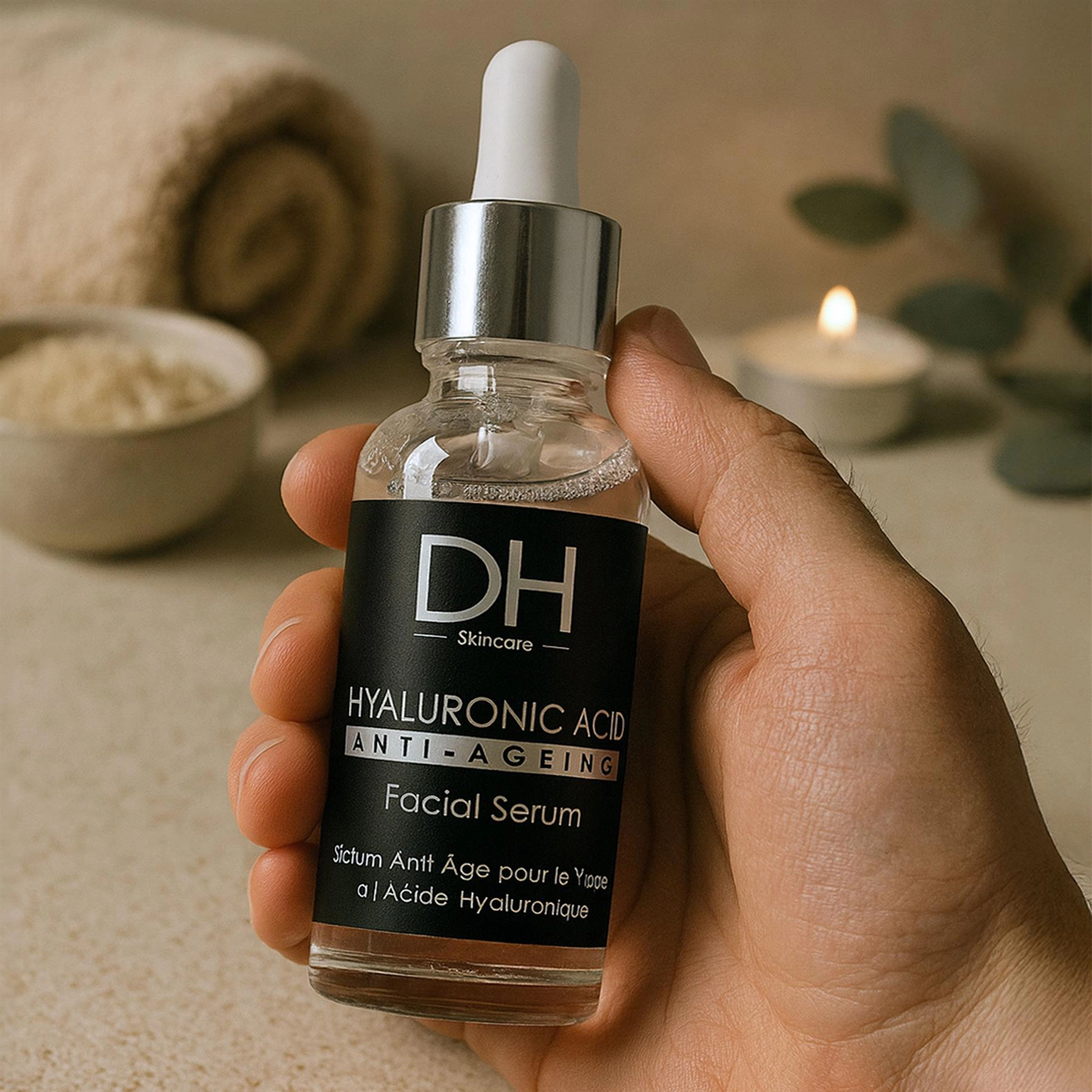 Anti-Ageing Hyaluronic Acid Facial Serum 30ml for Dryness, Fine Lines & Wrinkles