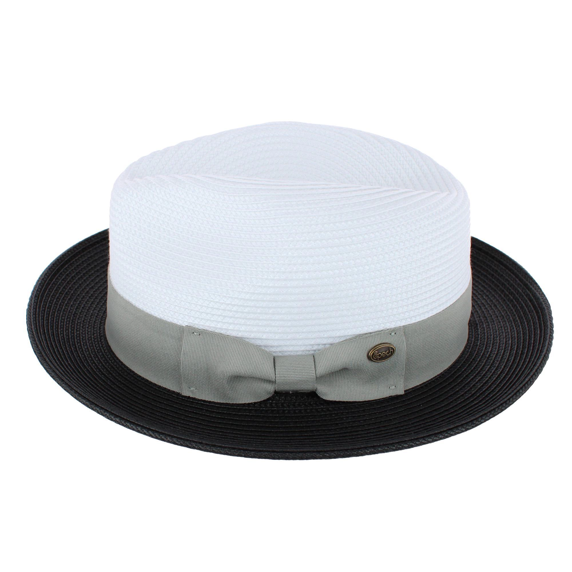 Epoch Hats Company Men's Poly Braid Two Tone Fedora With Contrast Band