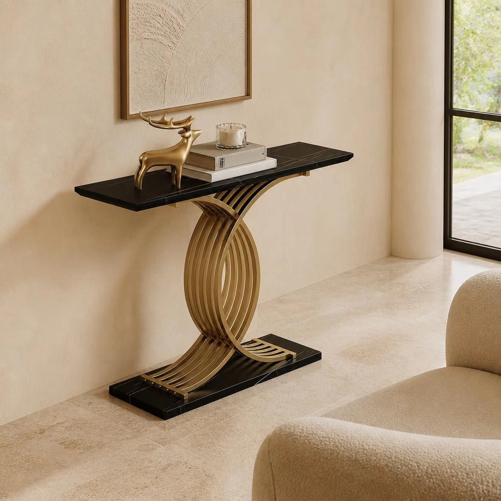 GOODSILO Long Slim Console Table Modern Accent Table