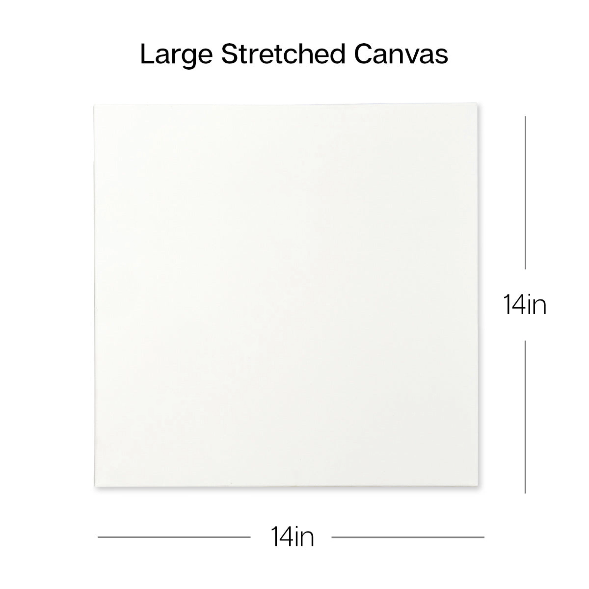KINGART Stretched Canvas Set 14" x 14" Square 100% Cotton Primed 6-Pack