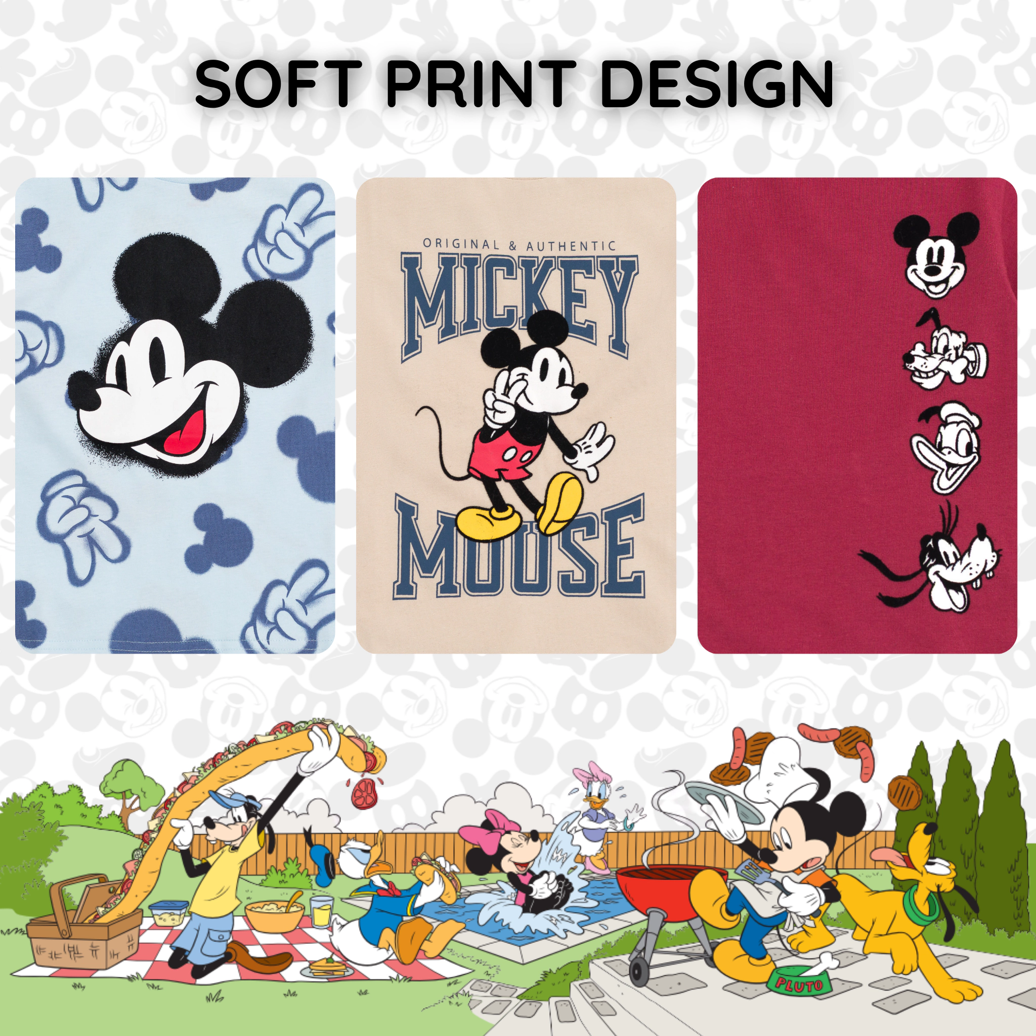 Disney Mickey Mouse Boys' 3-Pack Short Sleeve T-Shirts