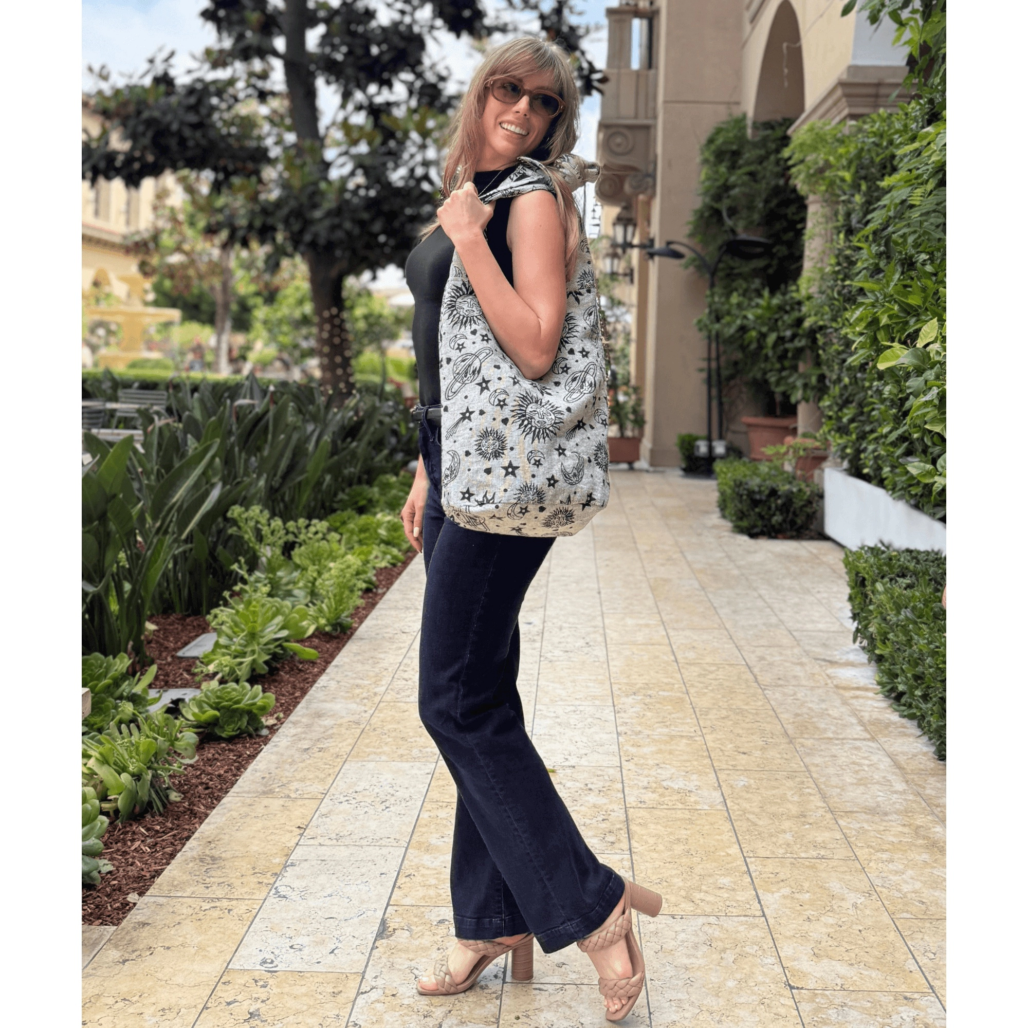Kathmandu Collection Womens Celestial Print Hobo Bag