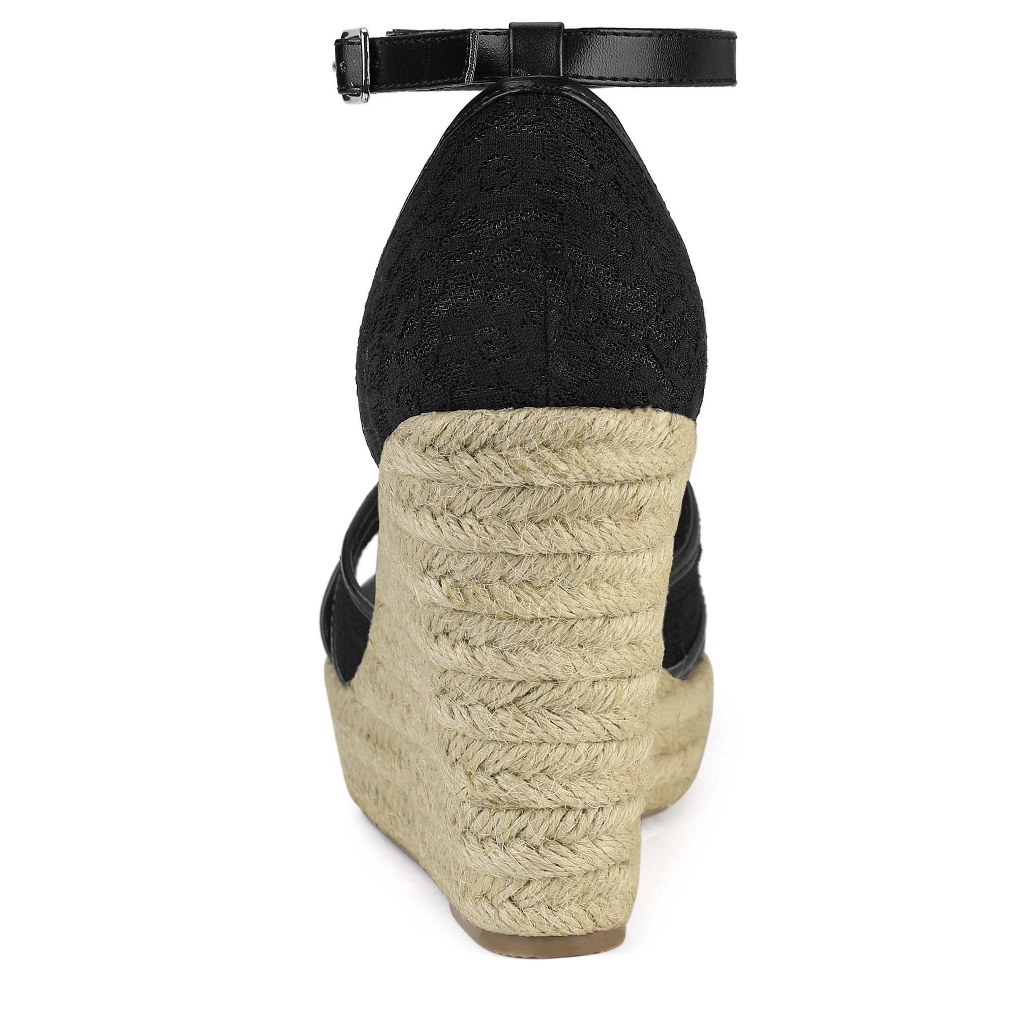 BLISSFUL STEP Women's Lace Espadrilles Wedge Sandals