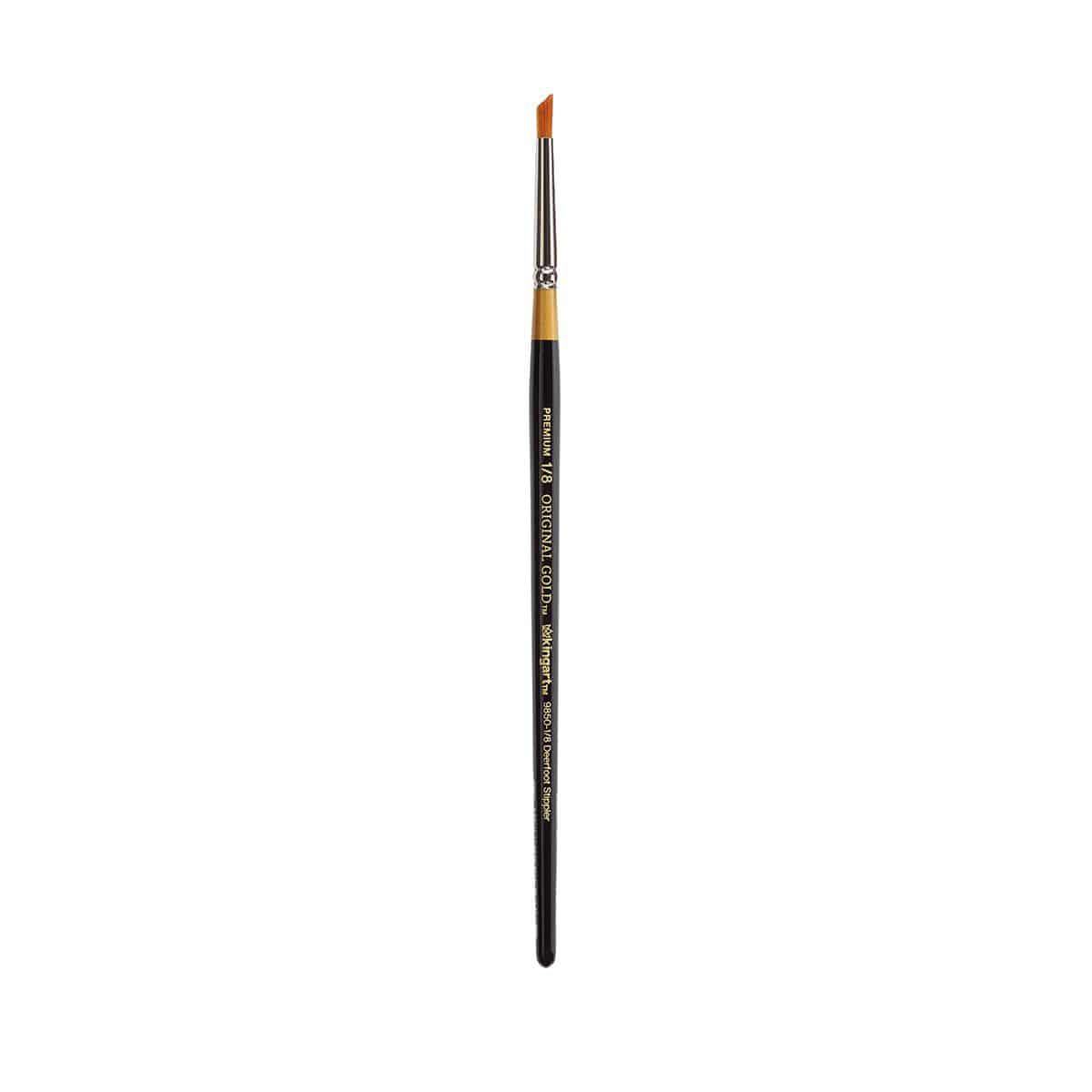 KINGART Original Gold 9850 Deerfoot Stippler Brush - Golden Taklon