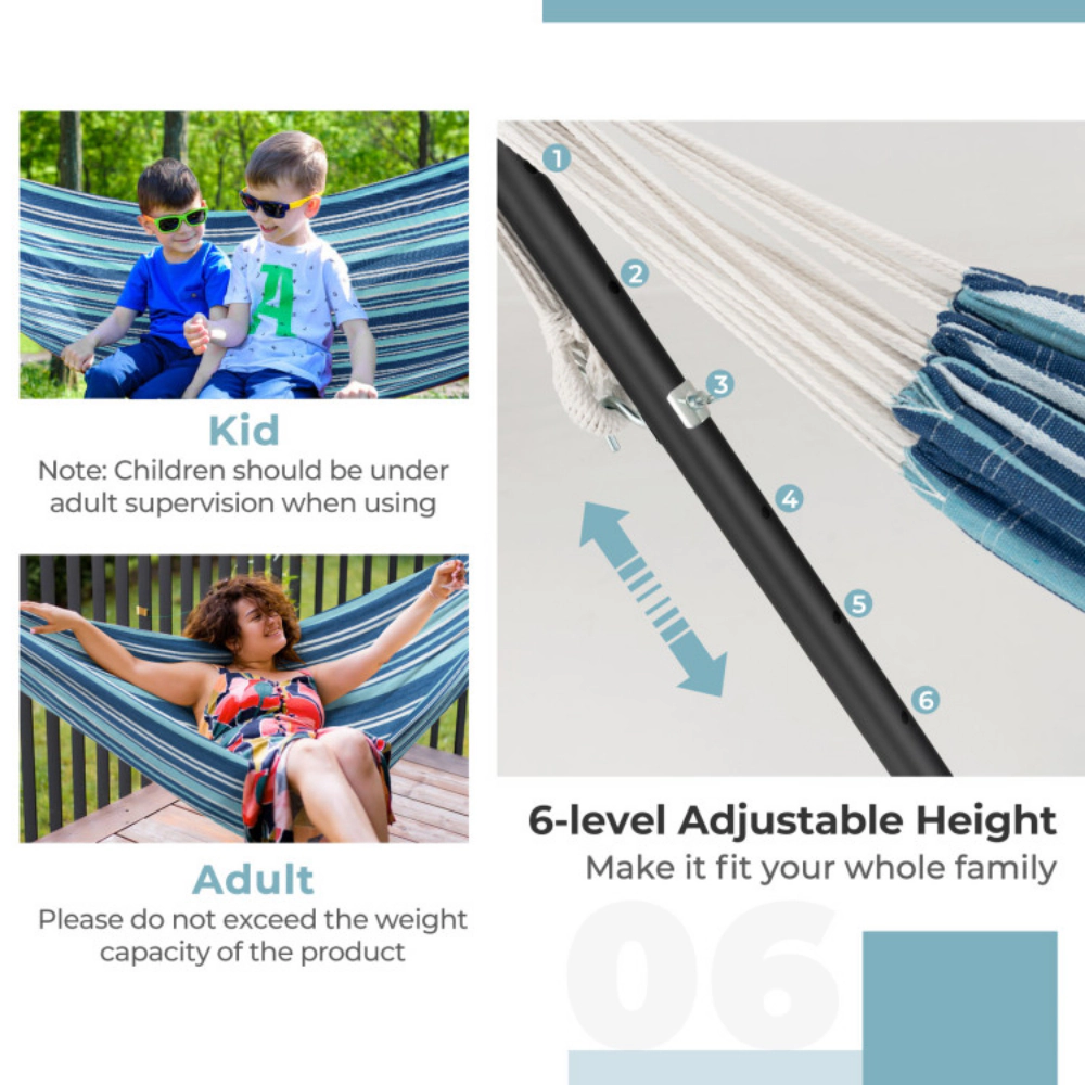 Slickblue Unisex Adjustable Brazilian Style Outdoor Hammock Set