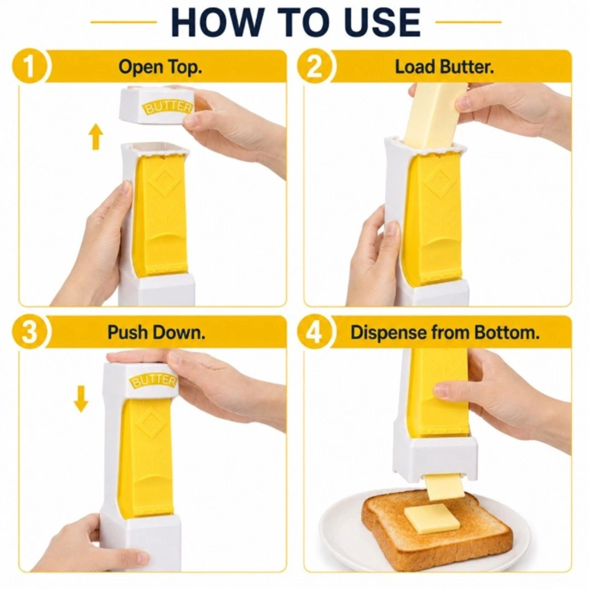 Home Collection Stick Butter Cutter Slicer Dispenser with Freshness Seal