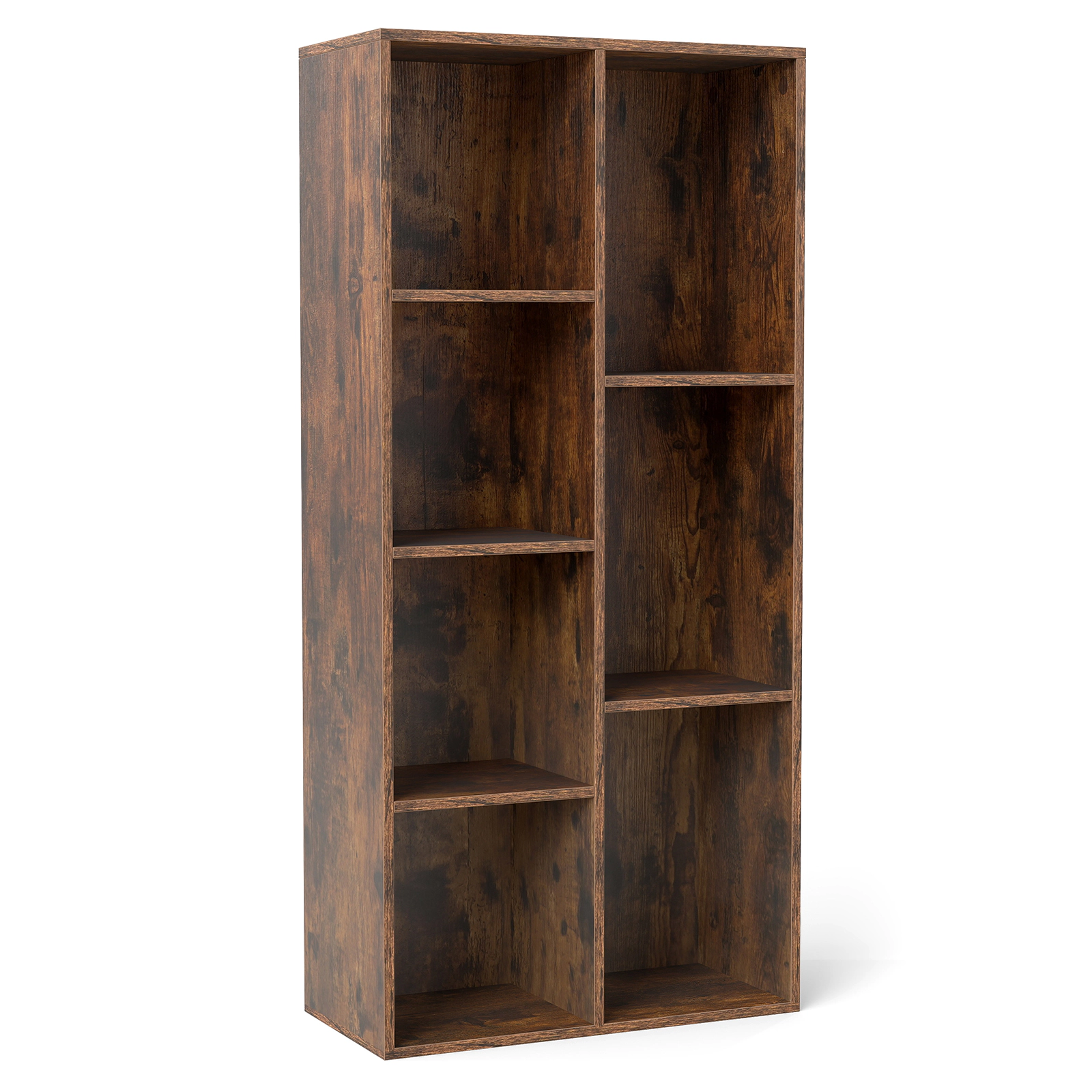 LJG Vertical or Horizontal Freestanding Bookshelf with 7 Compartments